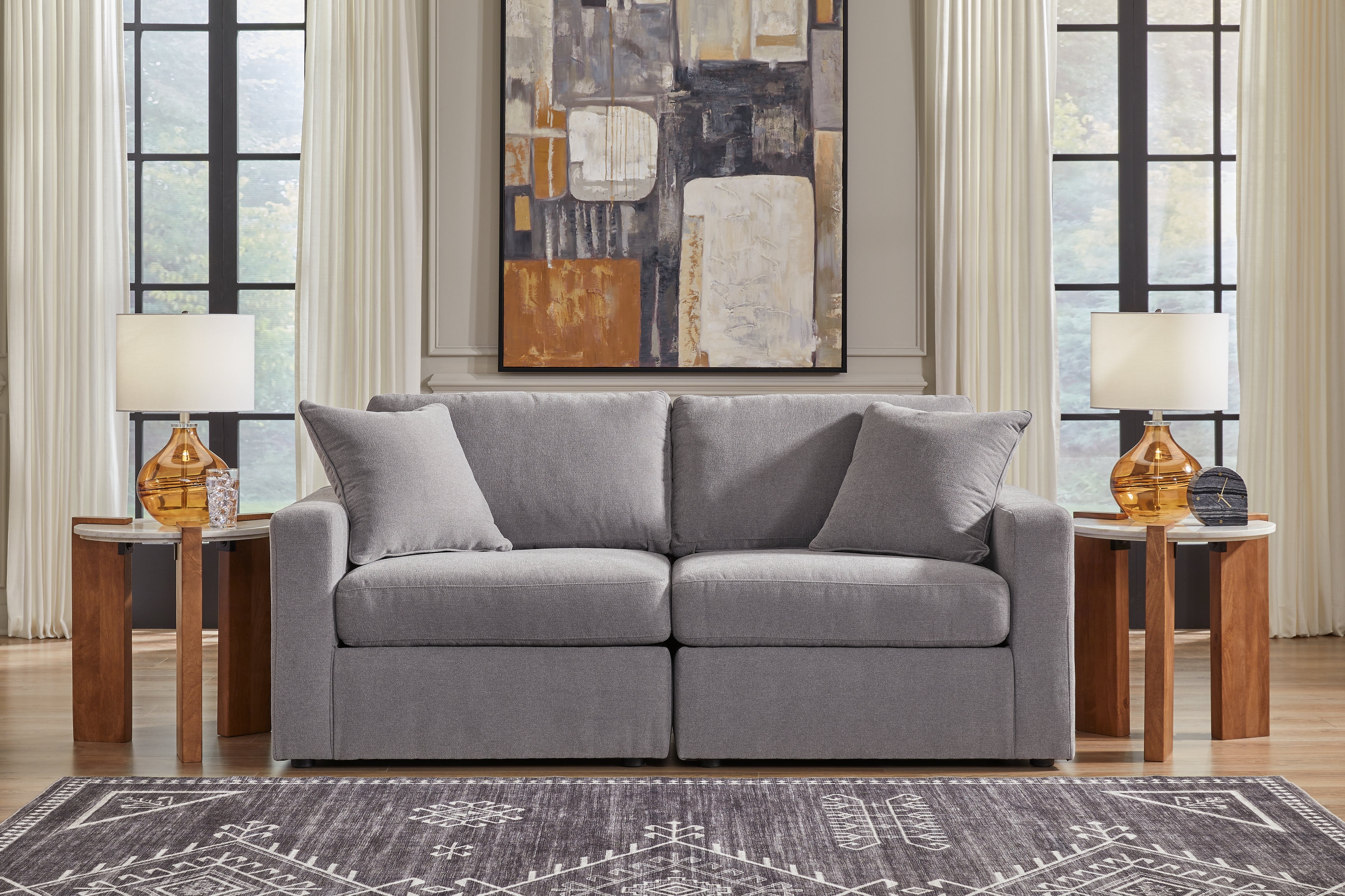 Floridian Furniture - Ashley Furniture - Modmax Sectional - RAF 2-Piece Sectional / Granite - 92104S1