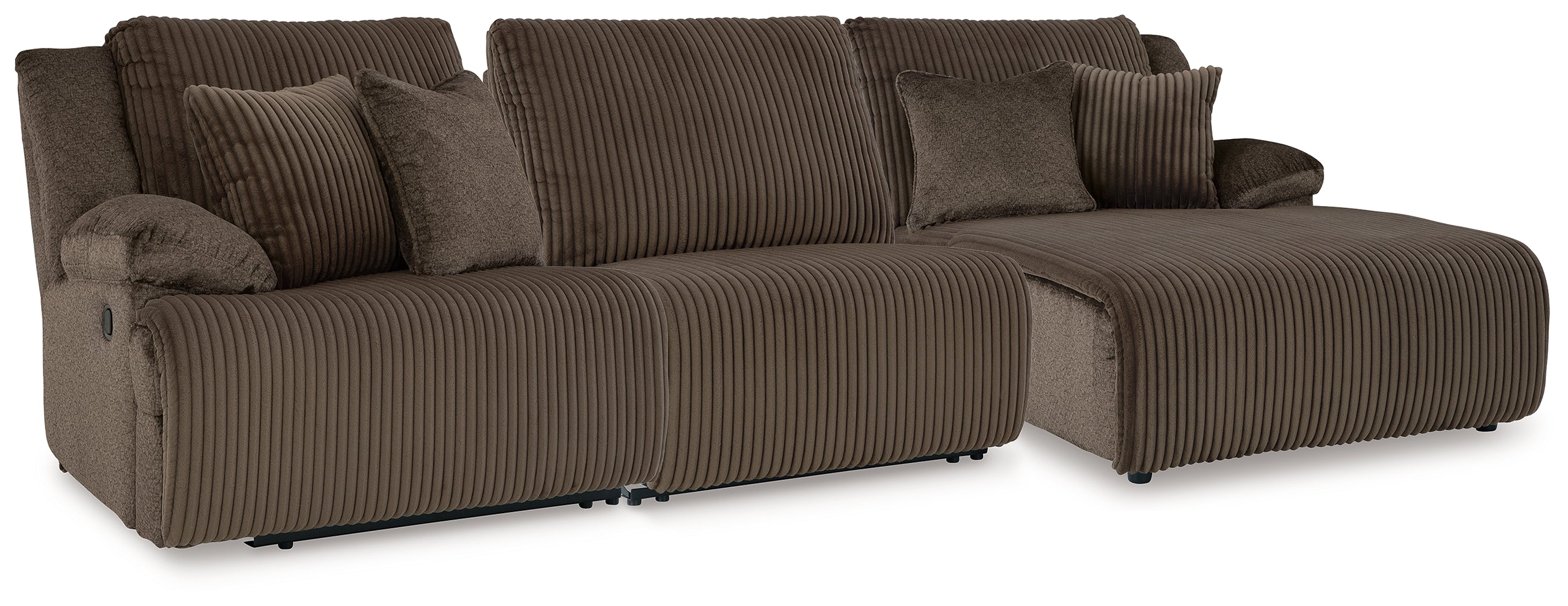 Floridian Furniture - Ashley Furniture - Top Tier Sectional - 3-Piece Sofa Chaise Sectional / Chocolate - 92705S10