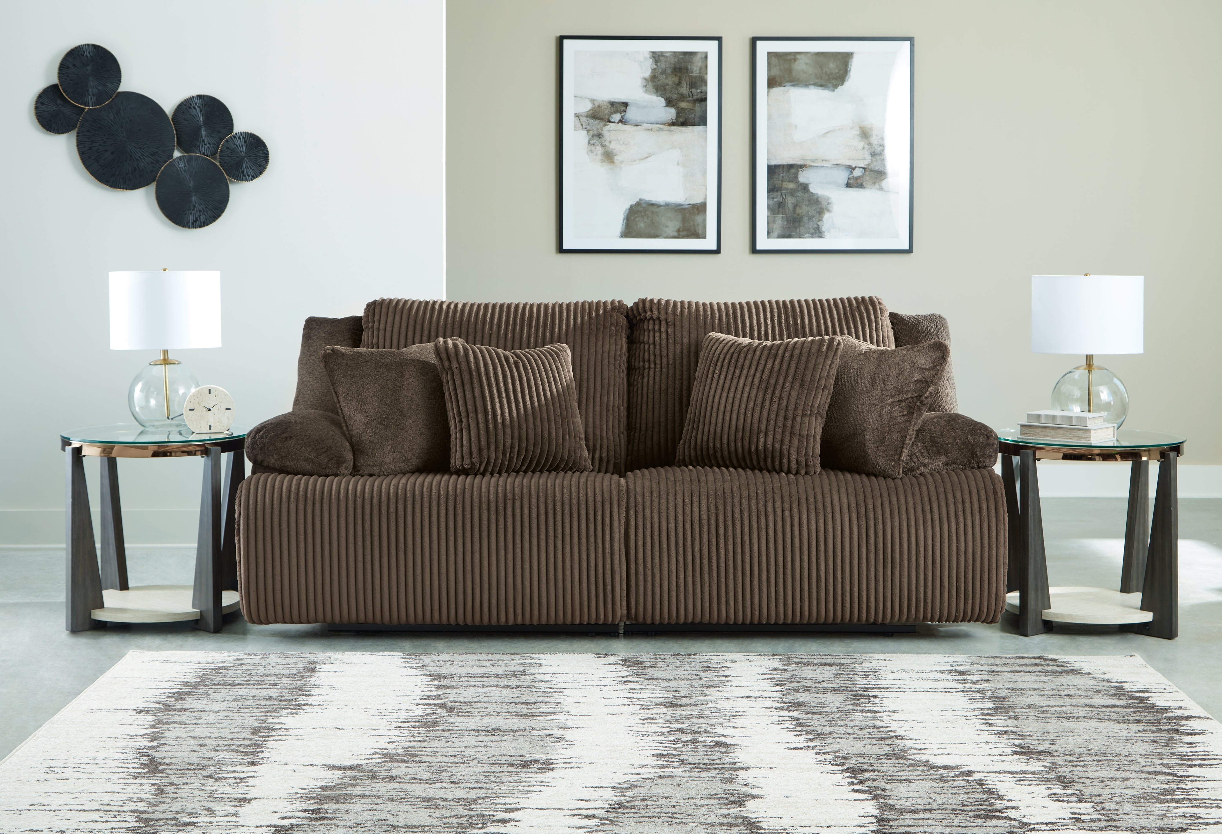 Floridian Furniture - Ashley Furniture - Top Tier Sectional - 2-Piece Sectional Loveseat / Chocolate - 92705S9