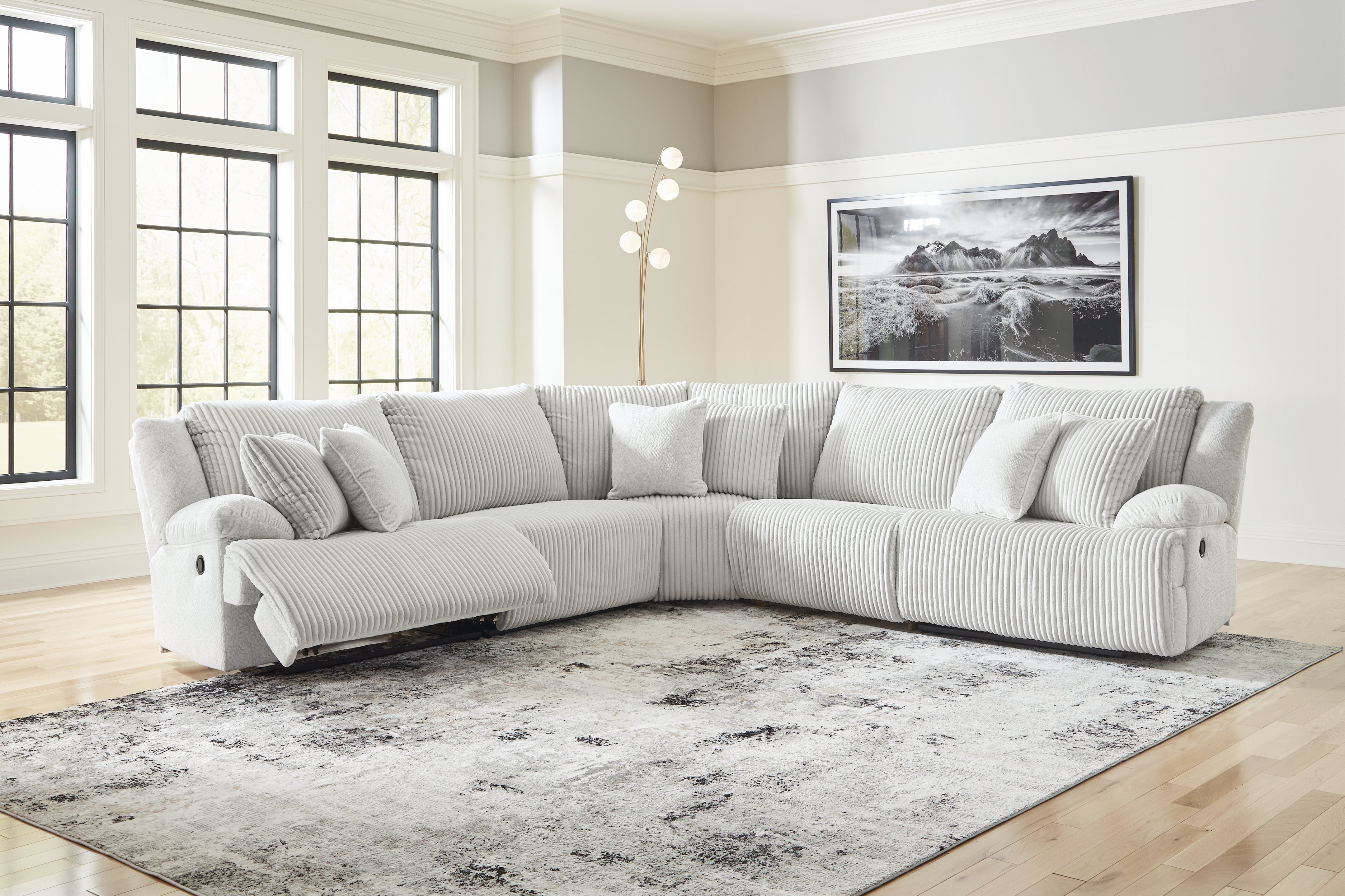 Floridian Furniture - Ashley Furniture - Top Tier Sectional - 5-Piece Reclining Sectional / Alloy - 92706S3