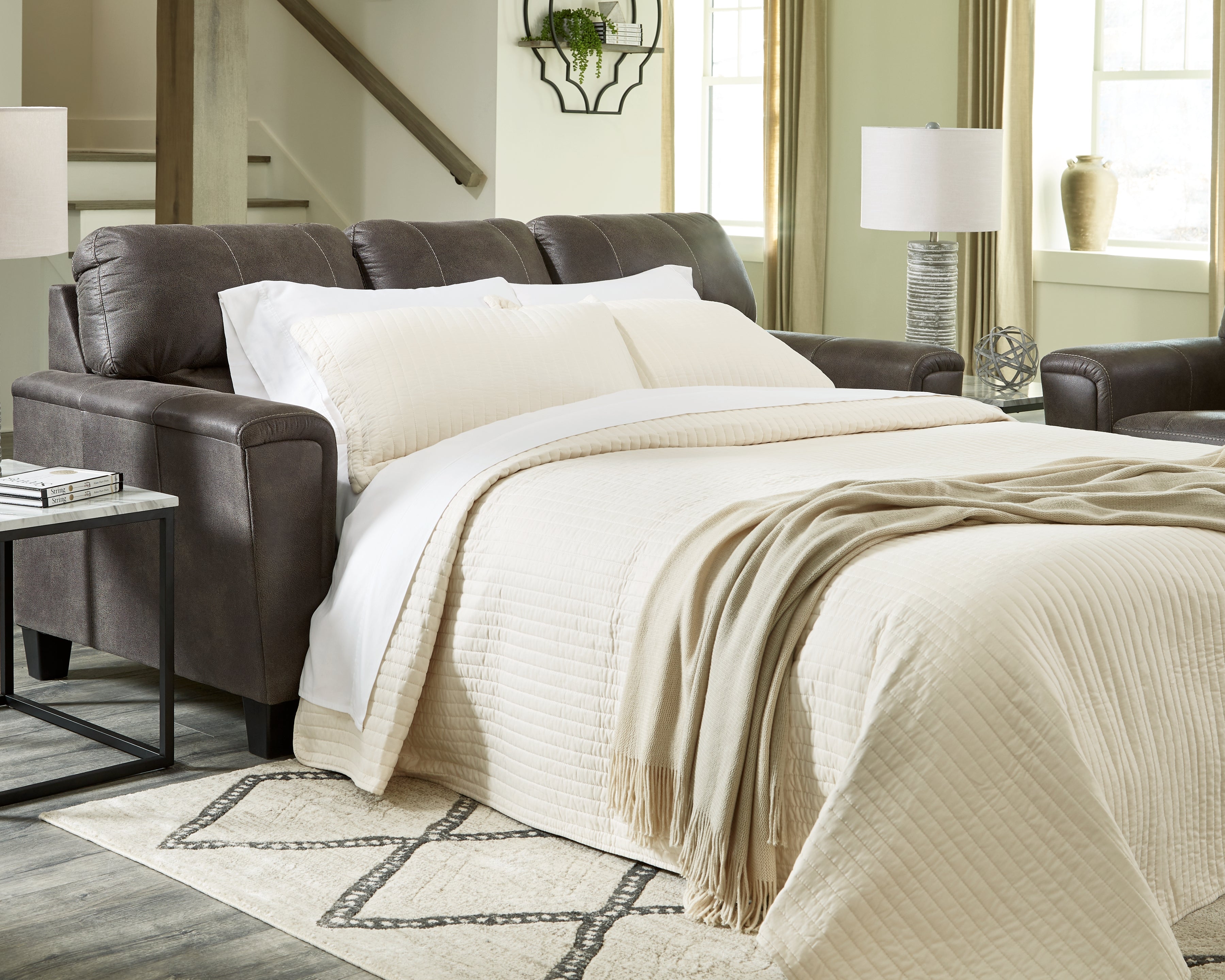 Floridian Furniture - Ashley Furniture - Navi Living Room - Queen Sofa Sleeper / Smoke - 9400239