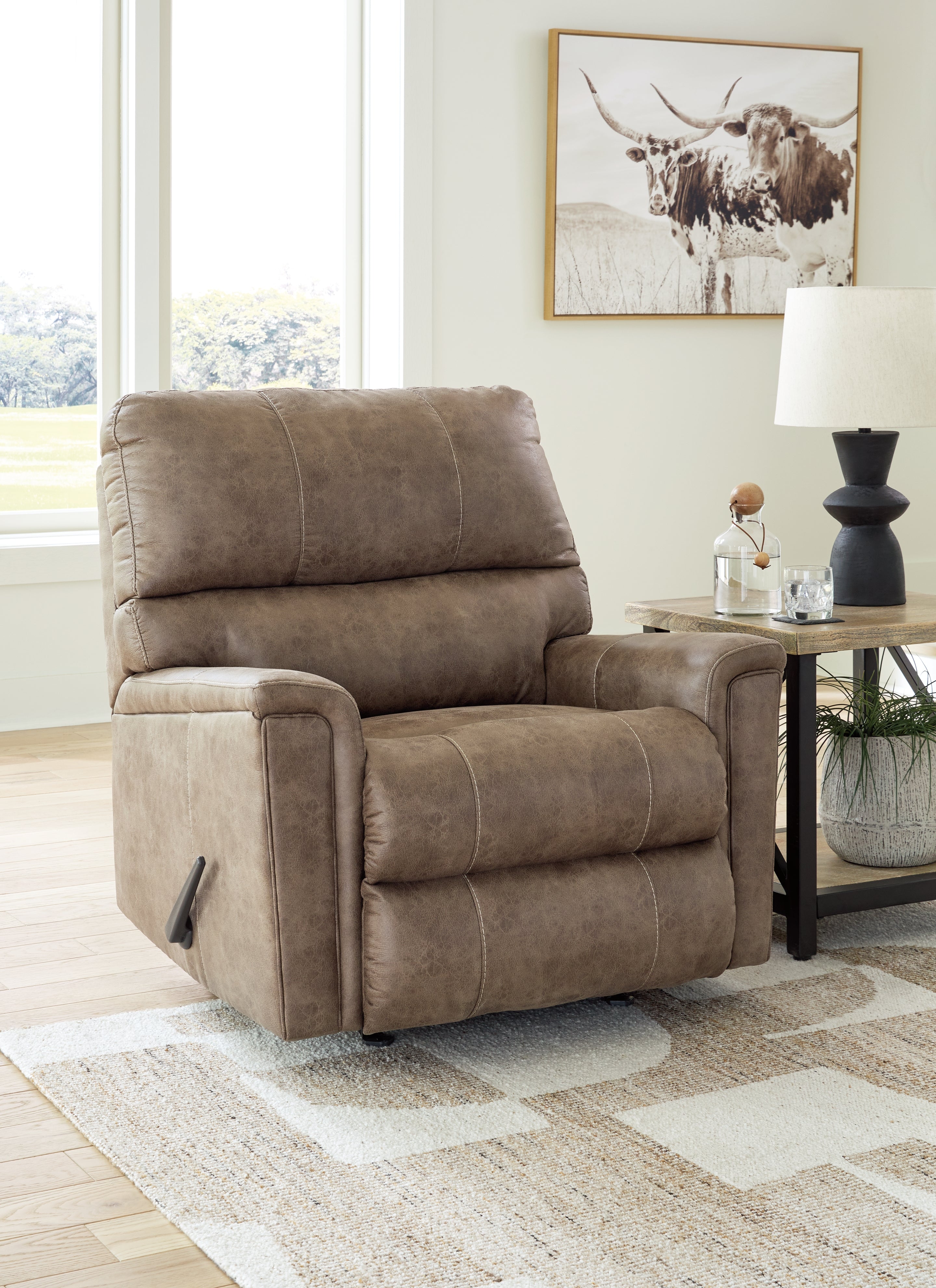 Floridian Furniture - Ashley Furniture - Navi Living Room - Rocker Recliner / Fossil - 9400425