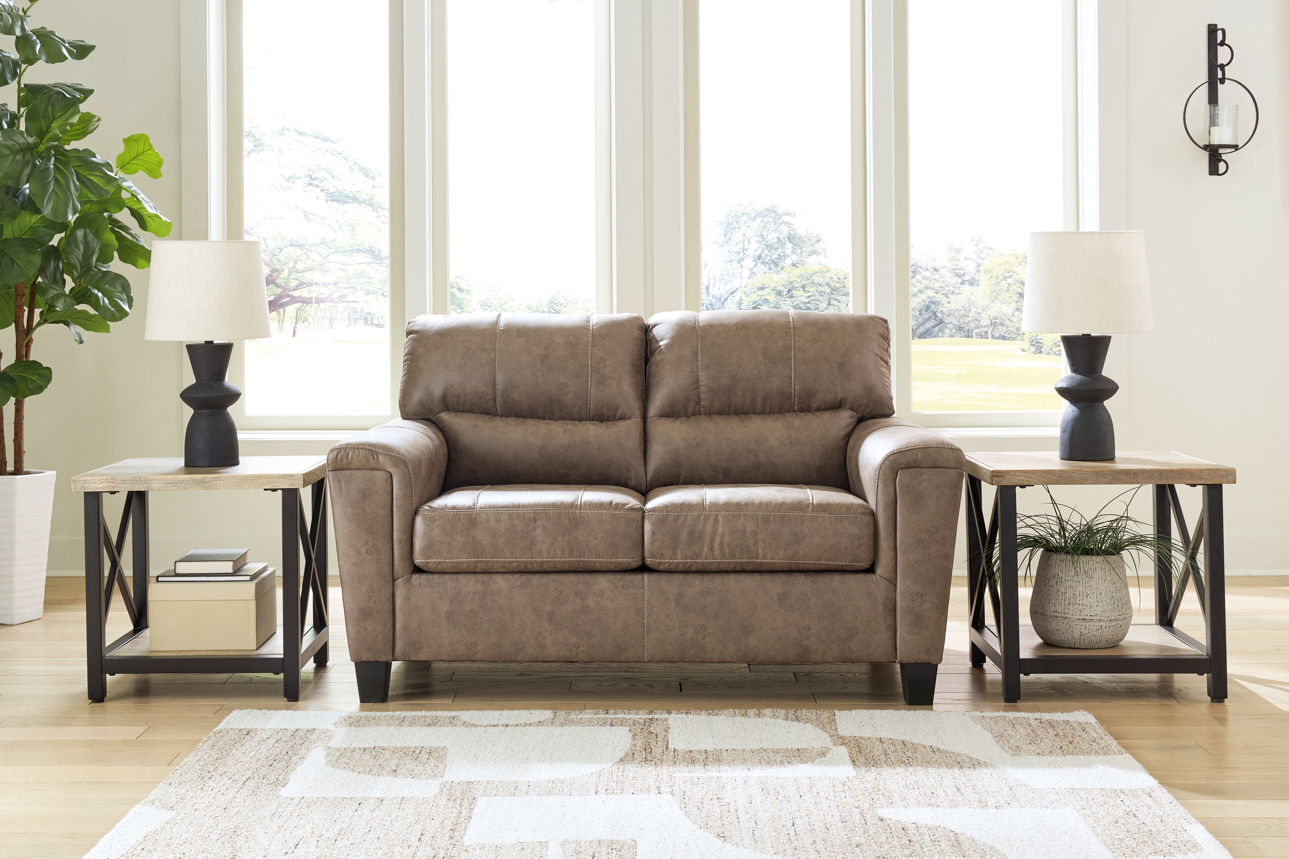 Floridian Furniture - Ashley Furniture - Navi Living Room - Loveseat / Fossil - 9400435