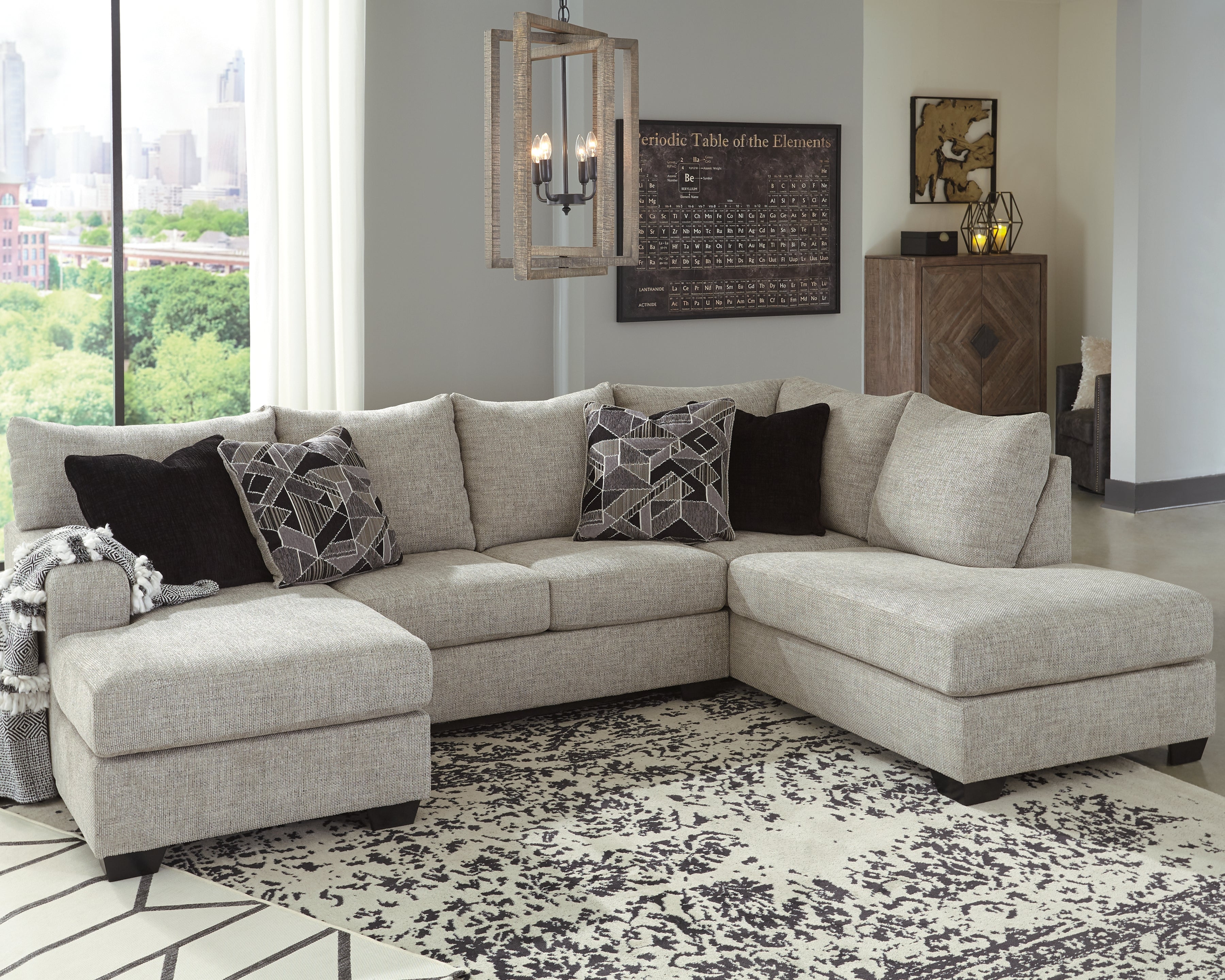Floridian Furniture - Ashley Furniture - Megginson Sectional - LAF 2-Piece Sectional with Chaise / Storm - 96006S1