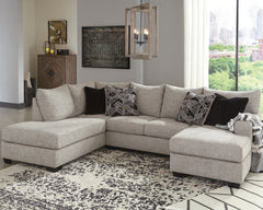 Floridian Furniture - Ashley Furniture - Megginson Sectional - LAF 2-Piece Sectional with Chaise / Storm - 96006S1