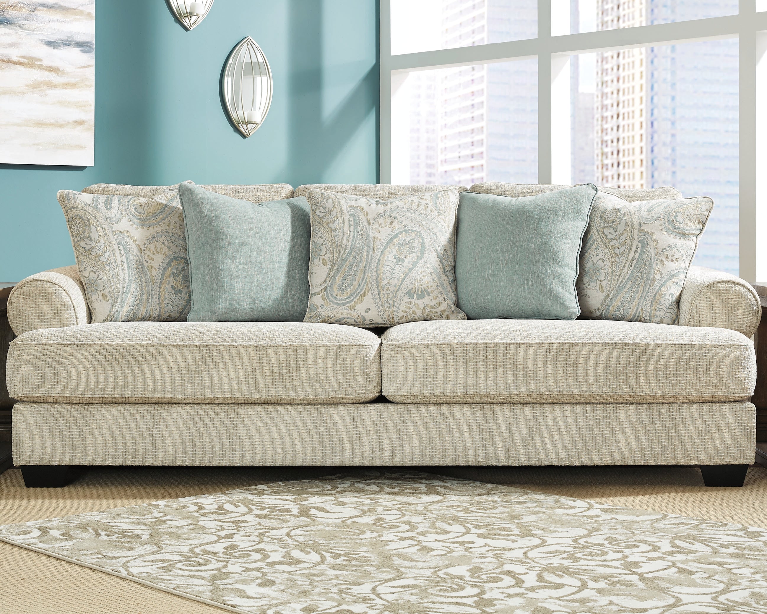 Floridian Furniture - Ashley Furniture - Monaghan Living Room - Sofa / Sandstone - 9620538