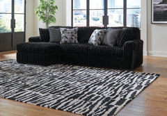 Floridian Furniture - Ashley Furniture - Midnight-Madness Sectional - LAF 3-Piece Sectional with Chaise / Onyx - 98103S9
