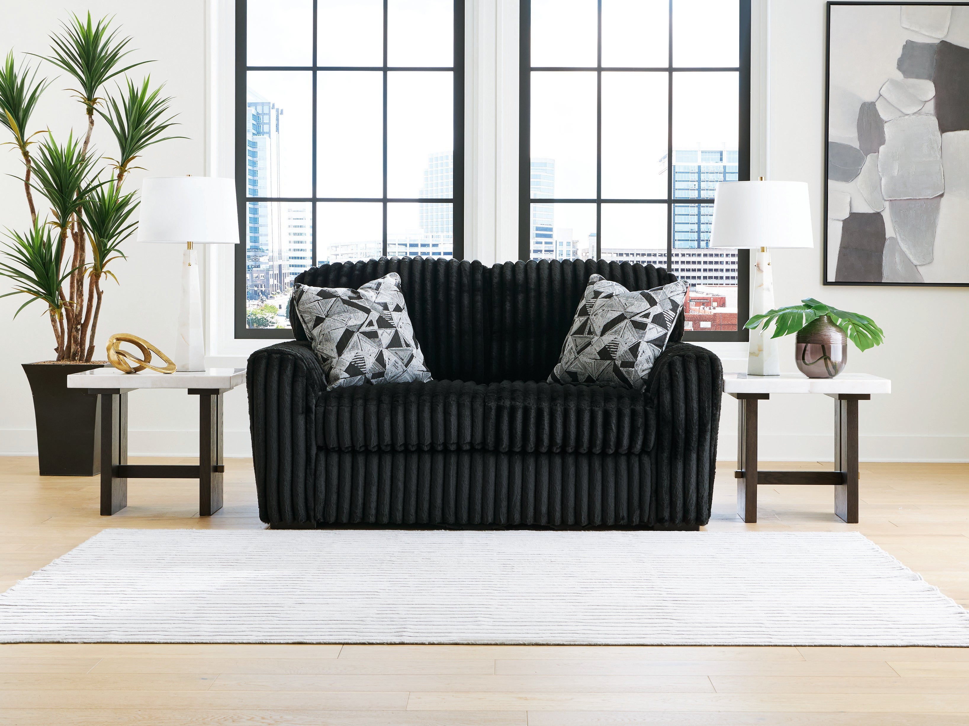 Floridian Furniture - Ashley Furniture - Midnight-Madness Living Room - Loveseat / Onyx - 9810335