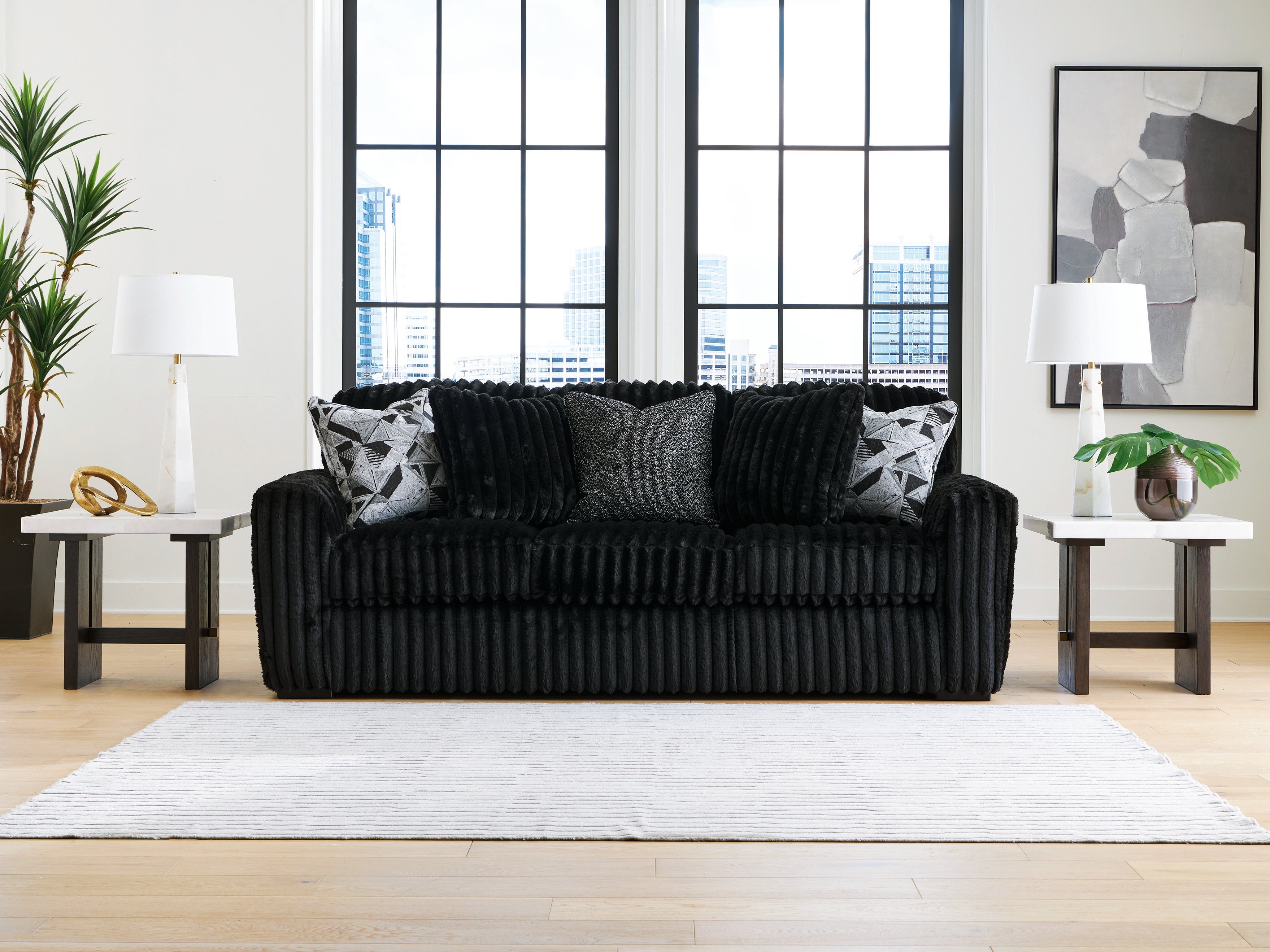 Floridian Furniture - Ashley Furniture - Midnight-Madness Living Room - Sofa / Onyx - 9810338