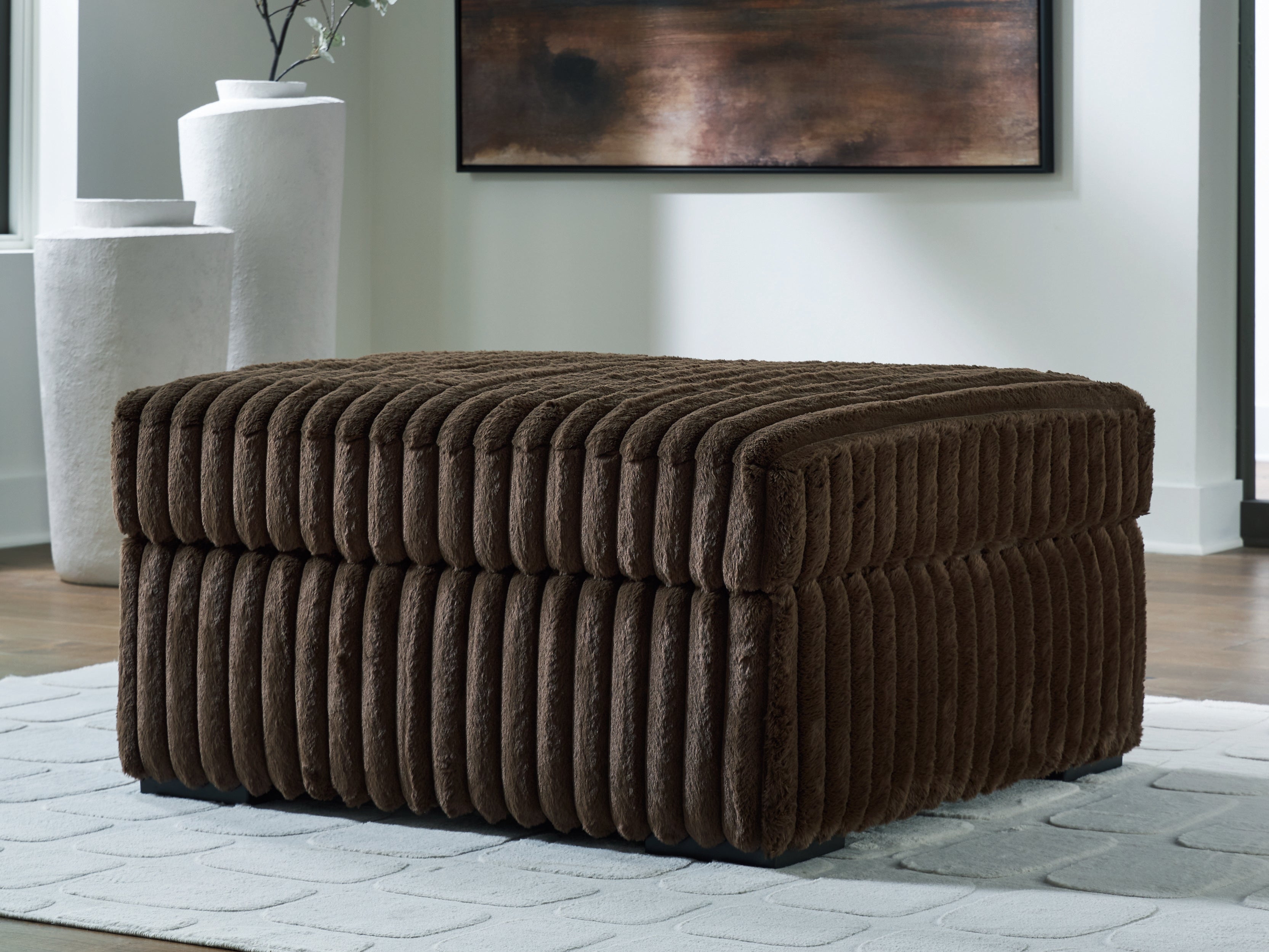 Floridian Furniture - Ashley Furniture - Midnight-Madness Living Room - Oversized Accent Ottoman / Chocolate - 9810408