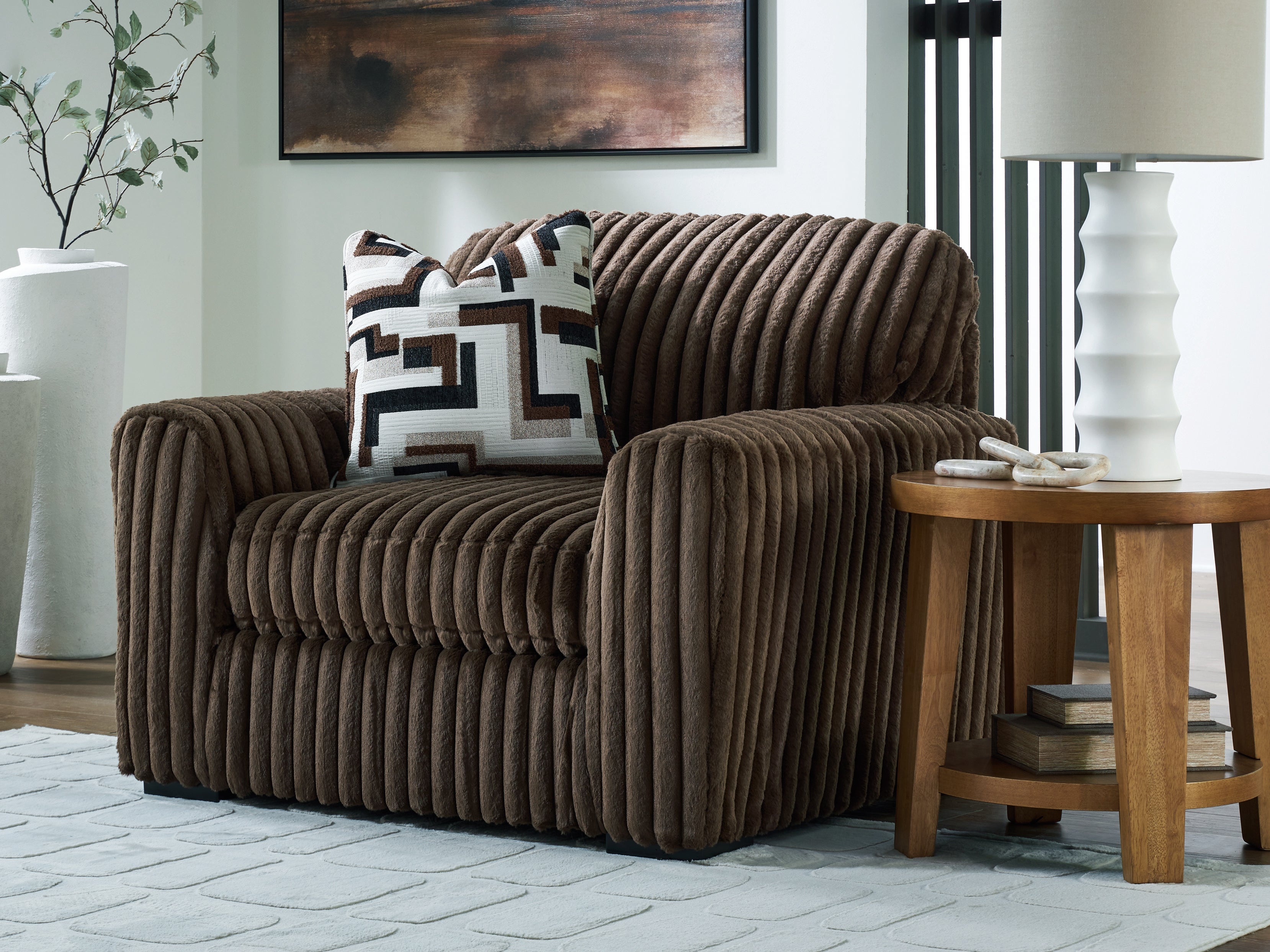 Floridian Furniture - Ashley Furniture - Midnight-Madness Living Room - Chair and a Half / Chocolate - 9810423