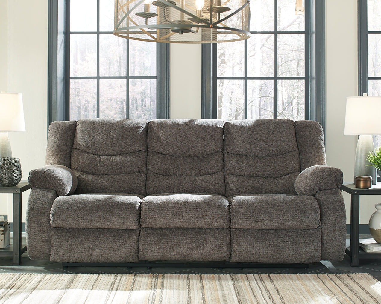 Floridian Furniture - Ashley Furniture - Tulen Living Room - Reclining Sofa / Gray - 9860688