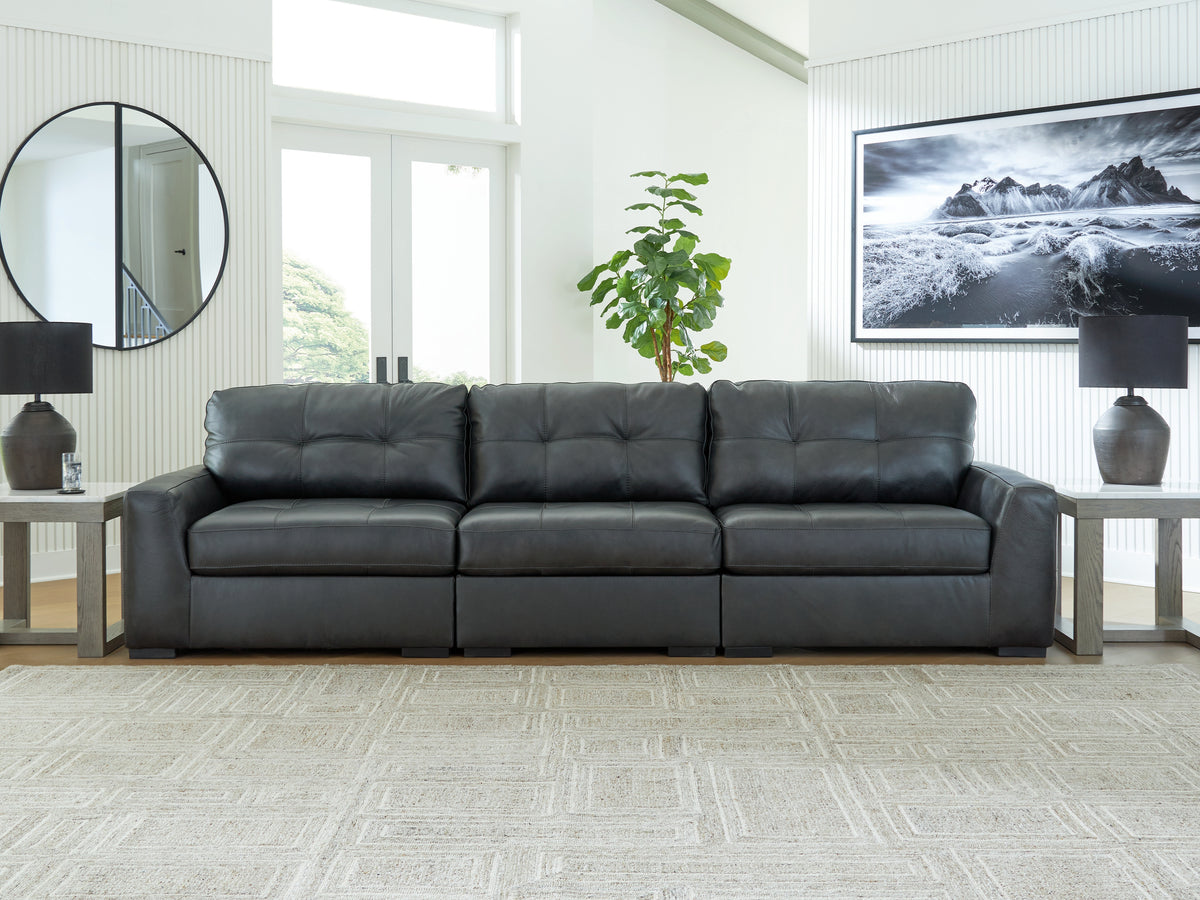 Floridian Furniture - Ashley Furniture - Brindley Pier Sectional - RAF 3-Piece Sectional Sofa / Fog - 99503S2
