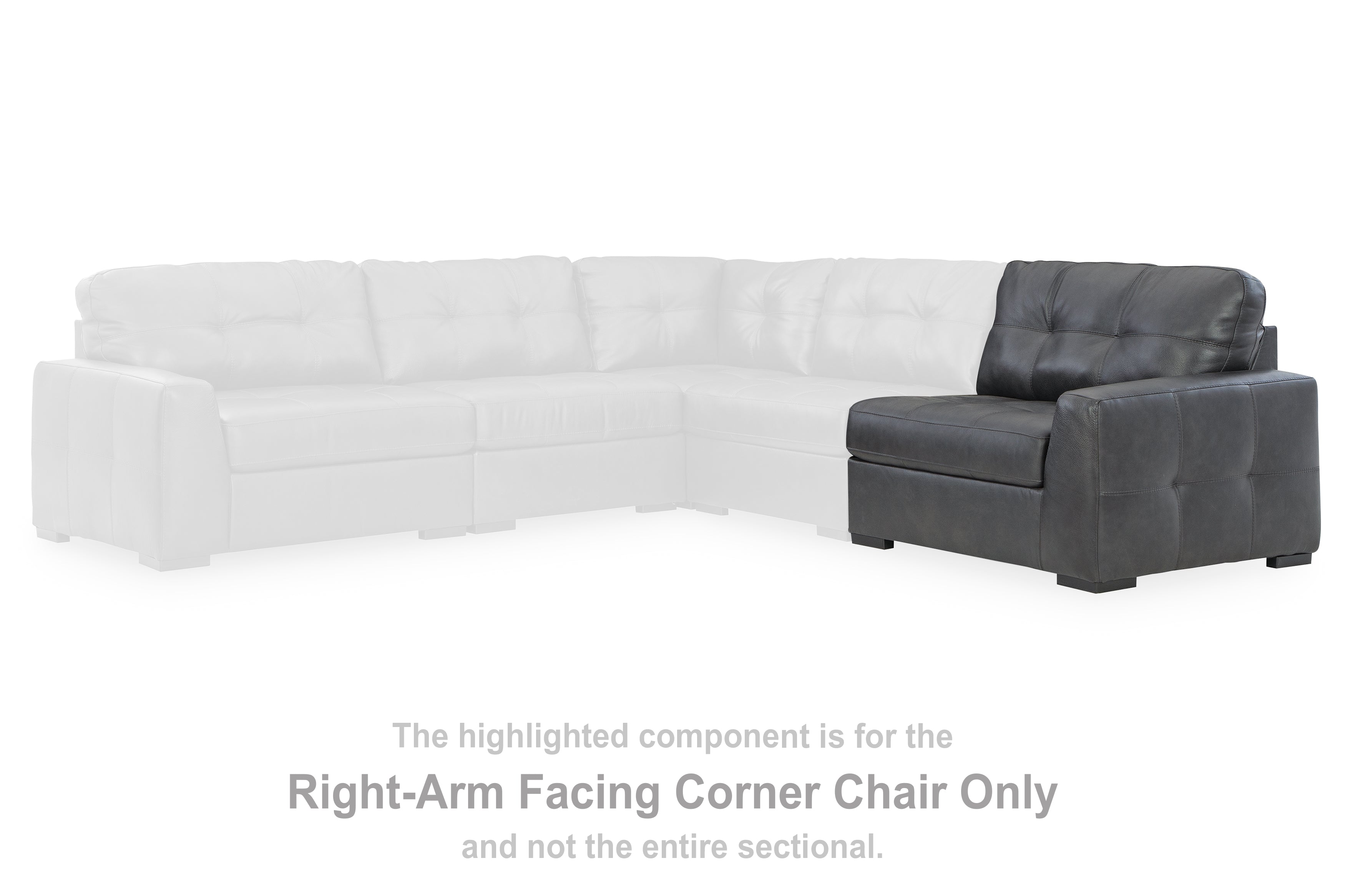 Floridian Furniture - Ashley Furniture - Brindley Pier Sectional - RAF Corner Chair / Fog - 9950365
