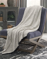 Floridian Furniture - Ashley Furniture - Leonita Throw - Throw / Black/White - A1000769T