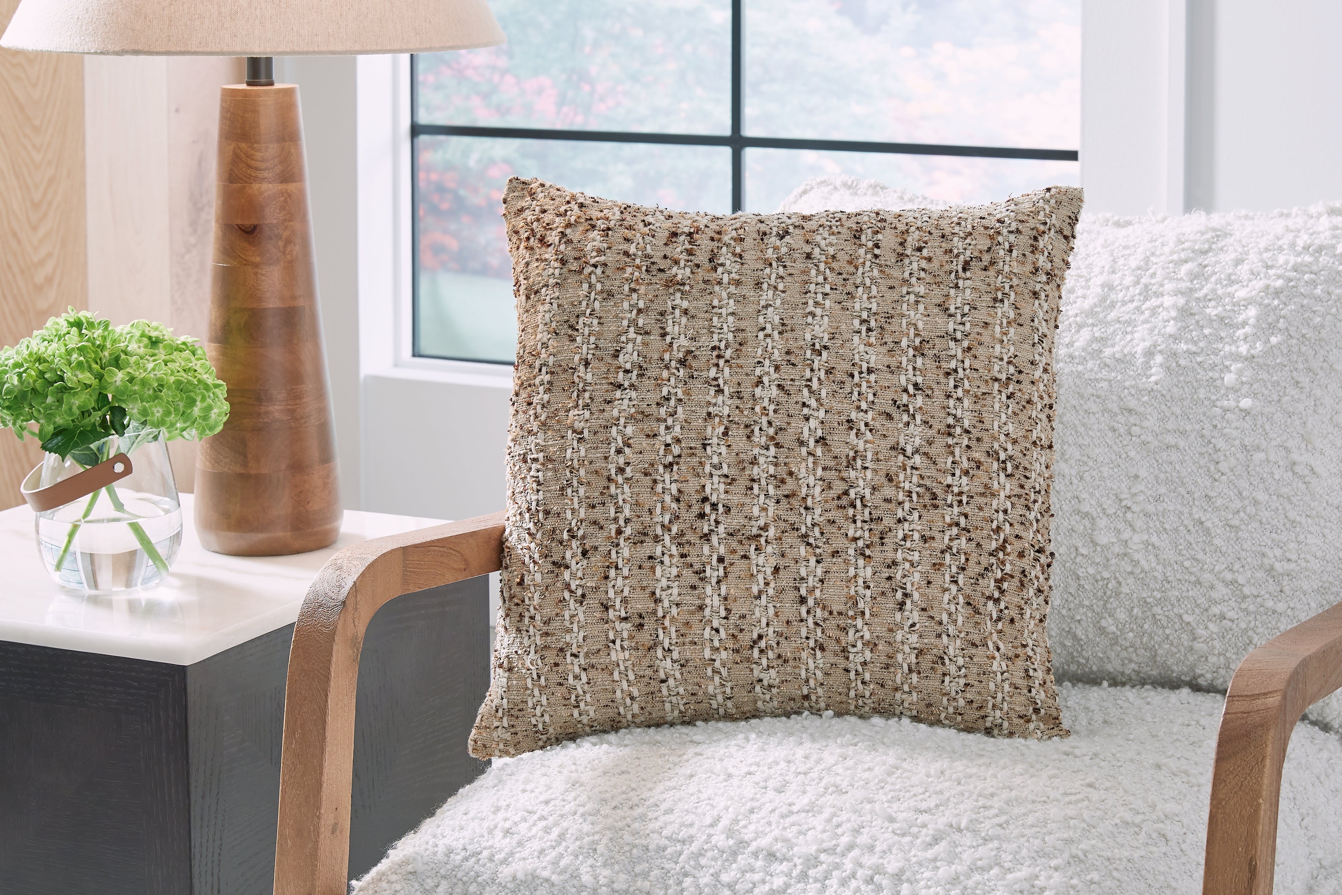 Floridian Furniture - Ashley Furniture - Vorlane Pillows - Pillow / Tan/Brown/White - A1001046P