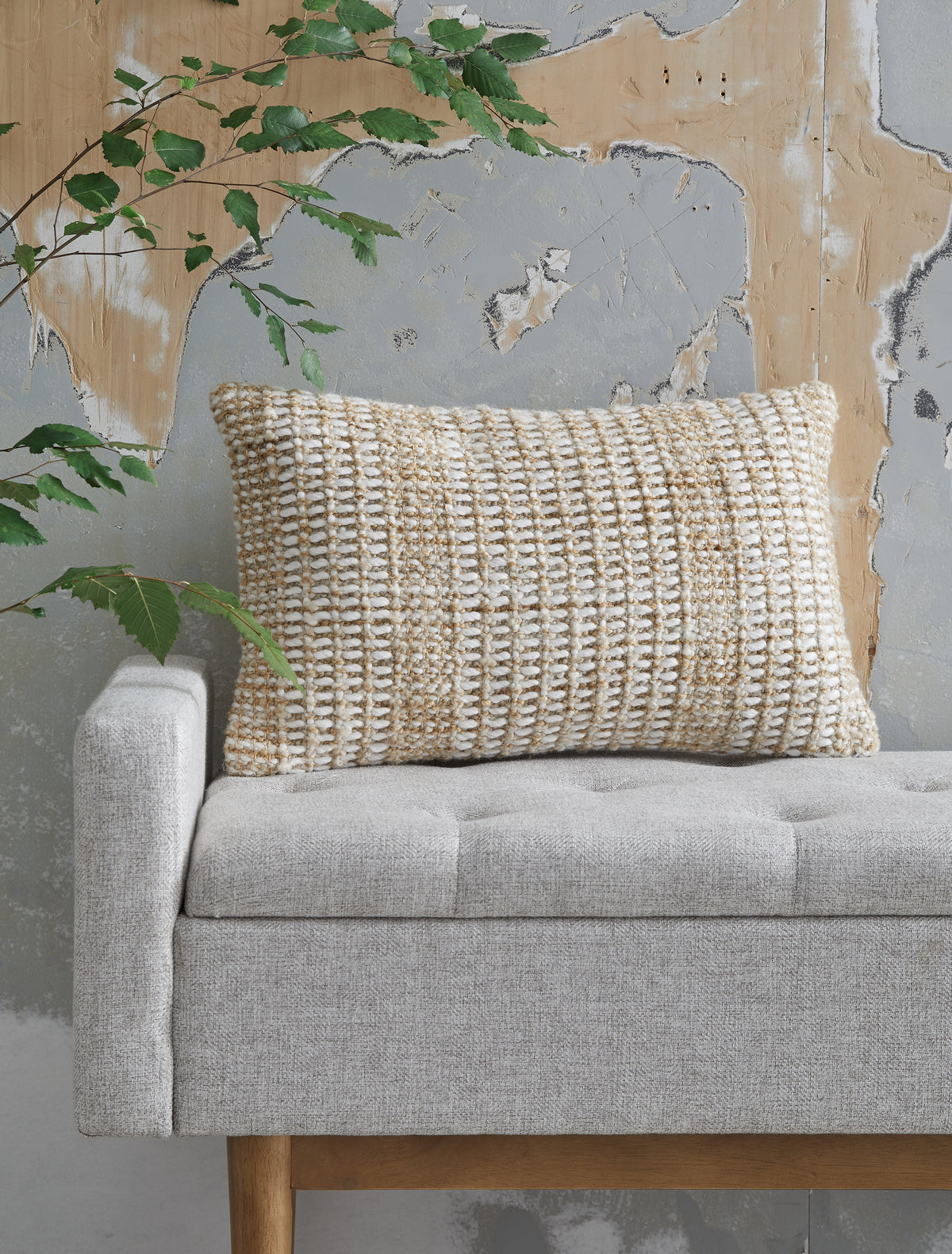 Floridian Furniture - Ashley Furniture - Hathby Pillows - Pillow / Tan/White - A1001048P