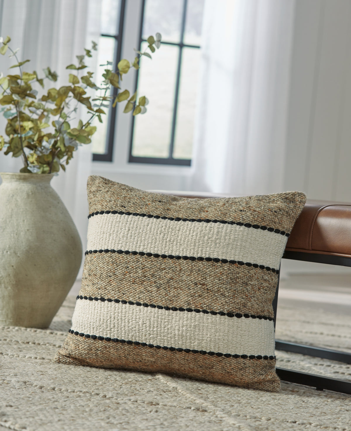 Floridian Furniture - Ashley Furniture - Rueford Pillows - Pillow / Brown/Black/Natural - A1001063P