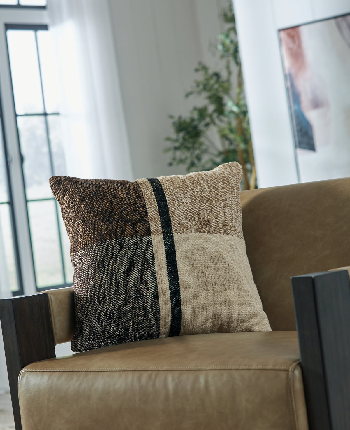Floridian Furniture - Ashley Furniture - Adrielton Pillows - Pillow / Black/Brown/Tan - A1001065P