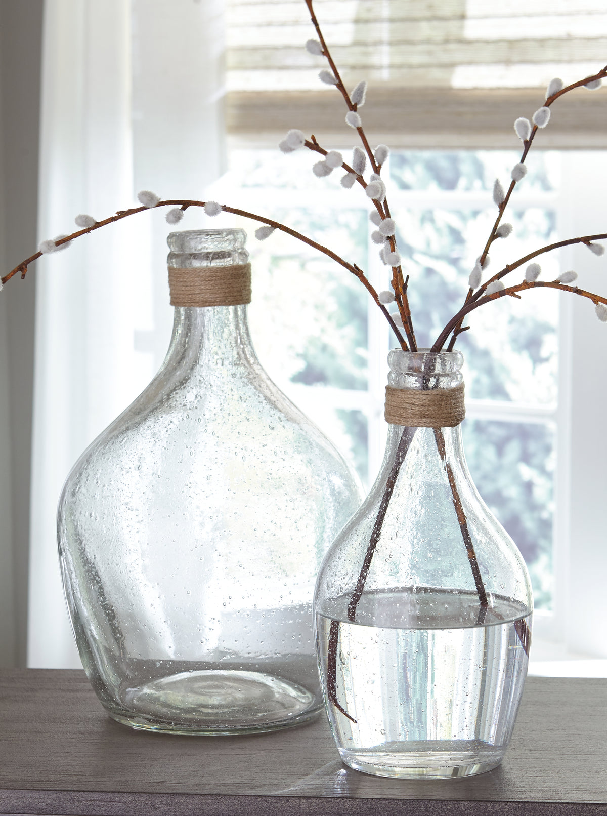 Floridian Furniture - Ashley Furniture - Marcin Vase - Vase Set (Set of 2) / Clear - A2000246