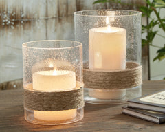 Floridian Furniture - Ashley Furniture - Eudocia Candle Holder - Candle Holder Set (Set of 2) / Clear - A2000456
