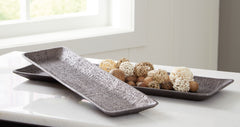 Floridian Furniture - Ashley Furniture - Garekton Tray (Set of 2) - Tray Set (Set of 2) / Pewter Finish - A2000590