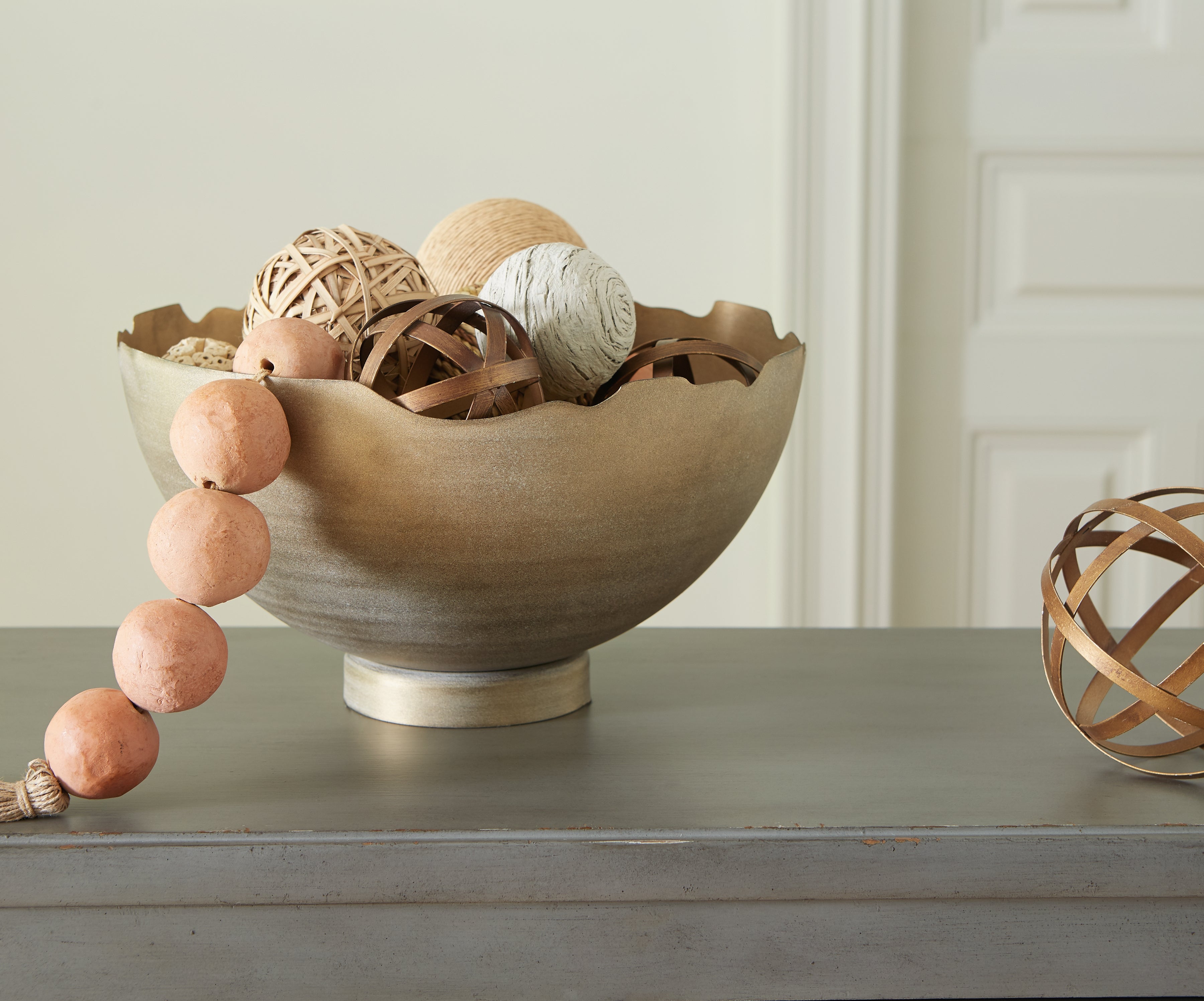 Floridian Furniture - Ashley Furniture - Maura Bowl - Bowl / Antique Gold Finish - A2000594