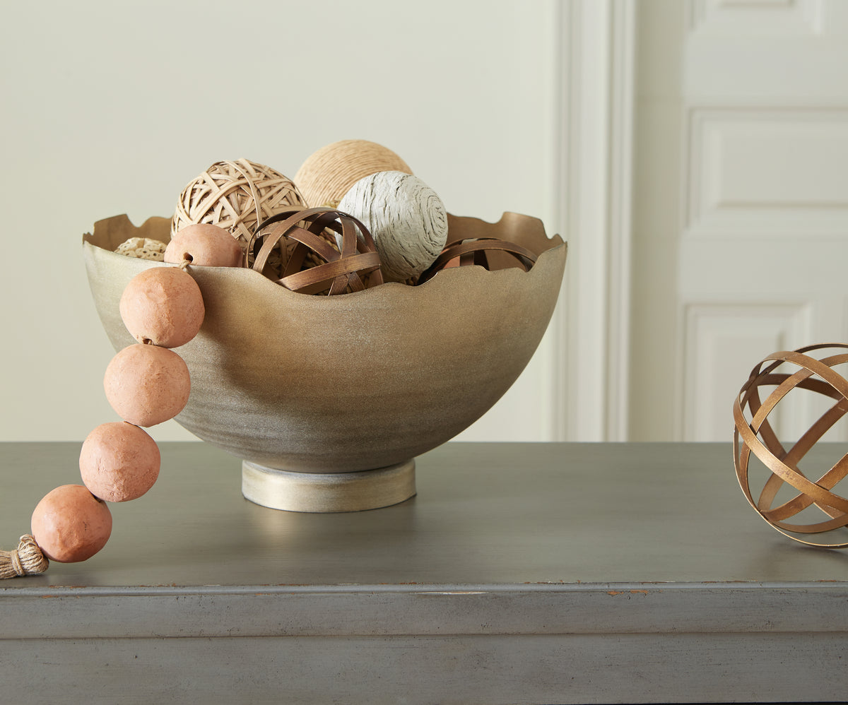 Floridian Furniture - Ashley Furniture - Maura Bowl - Bowl / Antique Gold Finish - A2000594