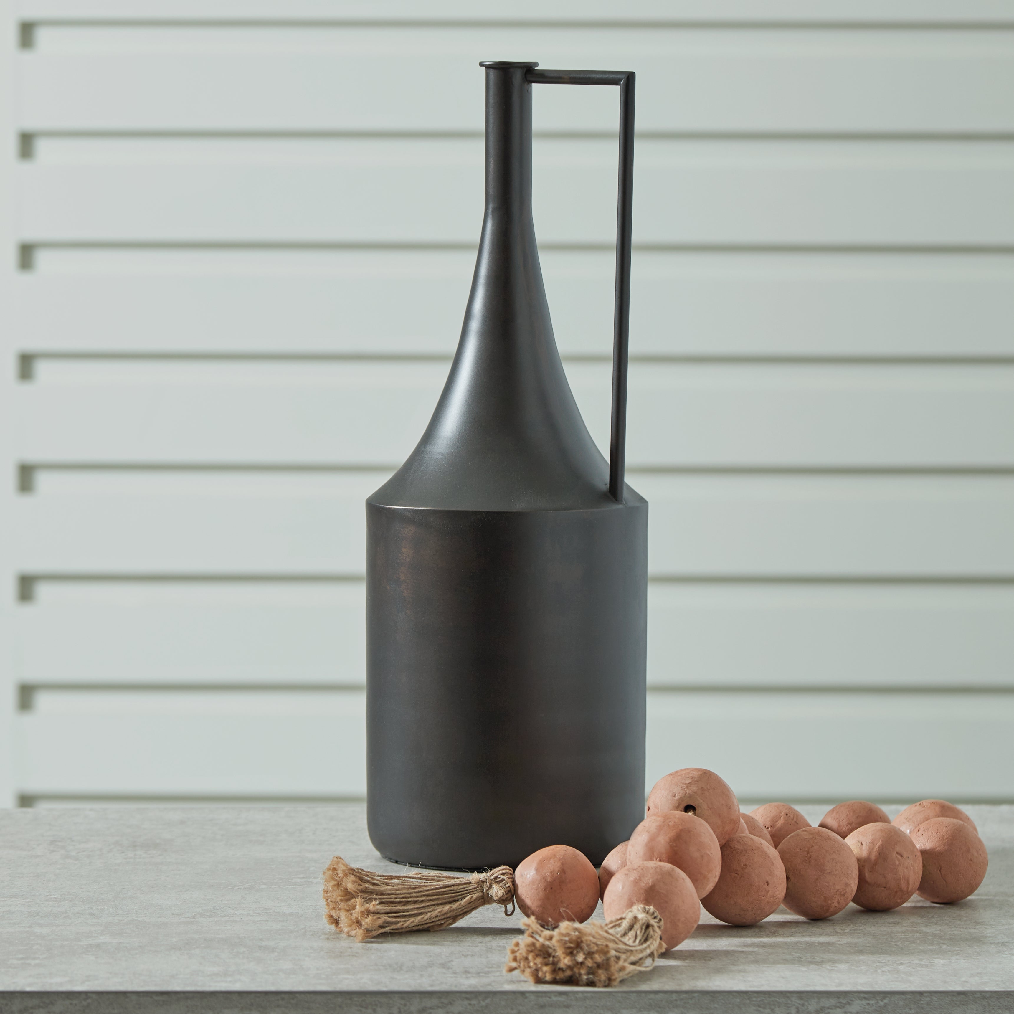 Floridian Furniture - Ashley Furniture - Zainforth Vase - Vase / Distressed Brown - A2000695