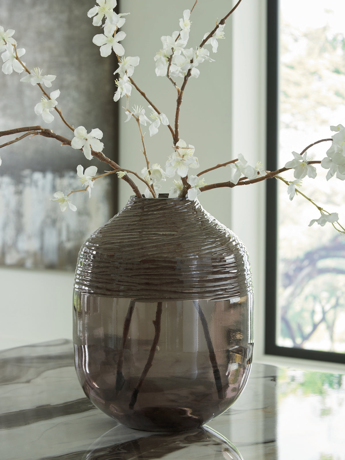 Floridian Furniture - Ashley Furniture - Harpwick Vase - Vase / Iridescent Gray - A2000727