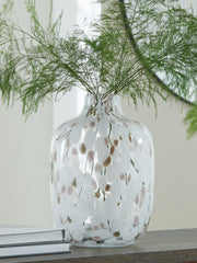 Floridian Furniture - Ashley Furniture - Keelton Vase - Vase / White/Taupe/Pink - A2000760