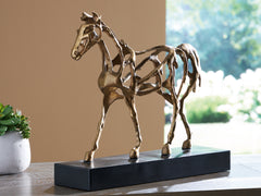 Floridian Furniture - Ashley Furniture - Grainville Sculpture - Sculpture / Antique Gold Finish - A2000774