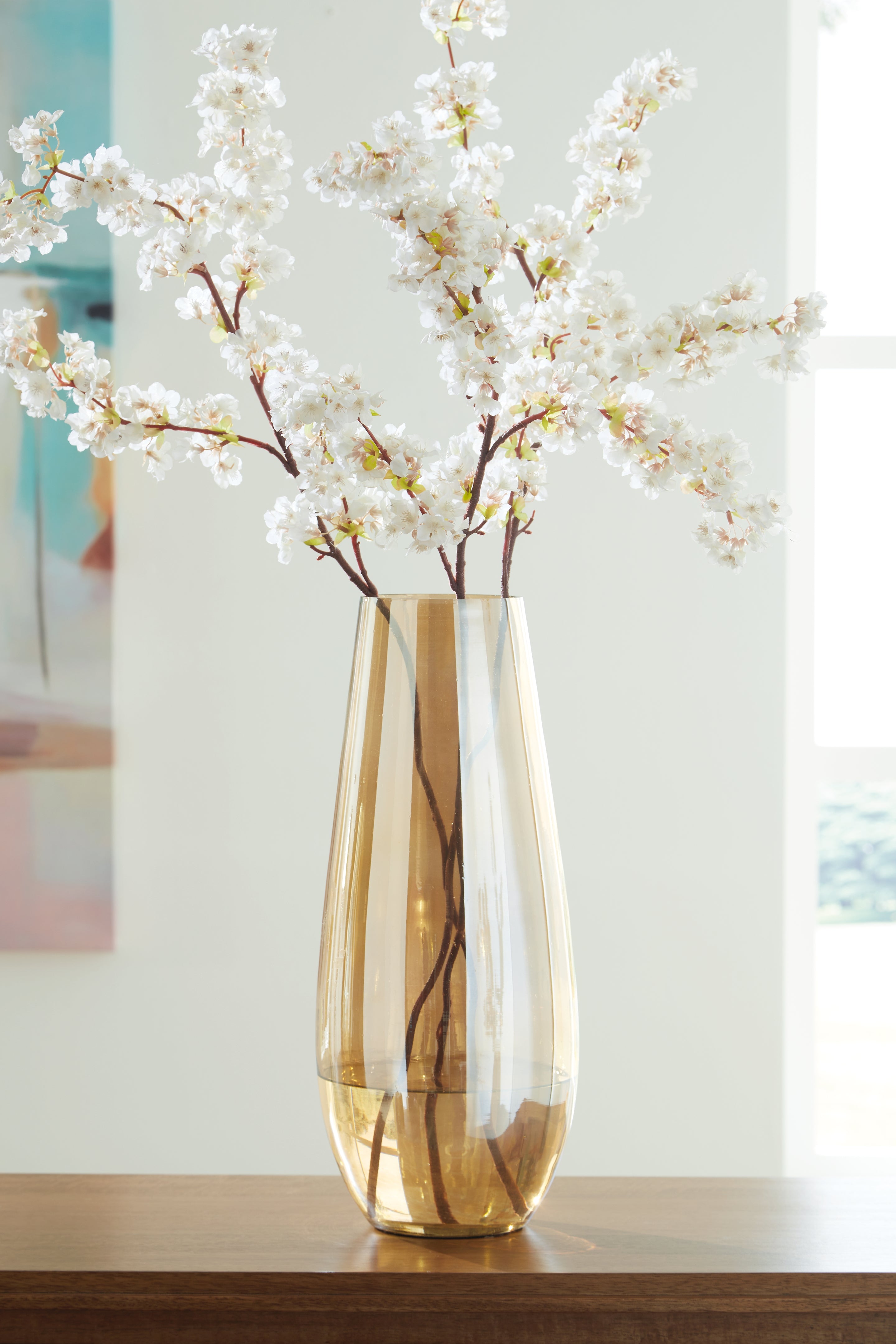 Floridian Furniture - Ashley Furniture - Rhettman Vase - Vase / Amber - A2900006