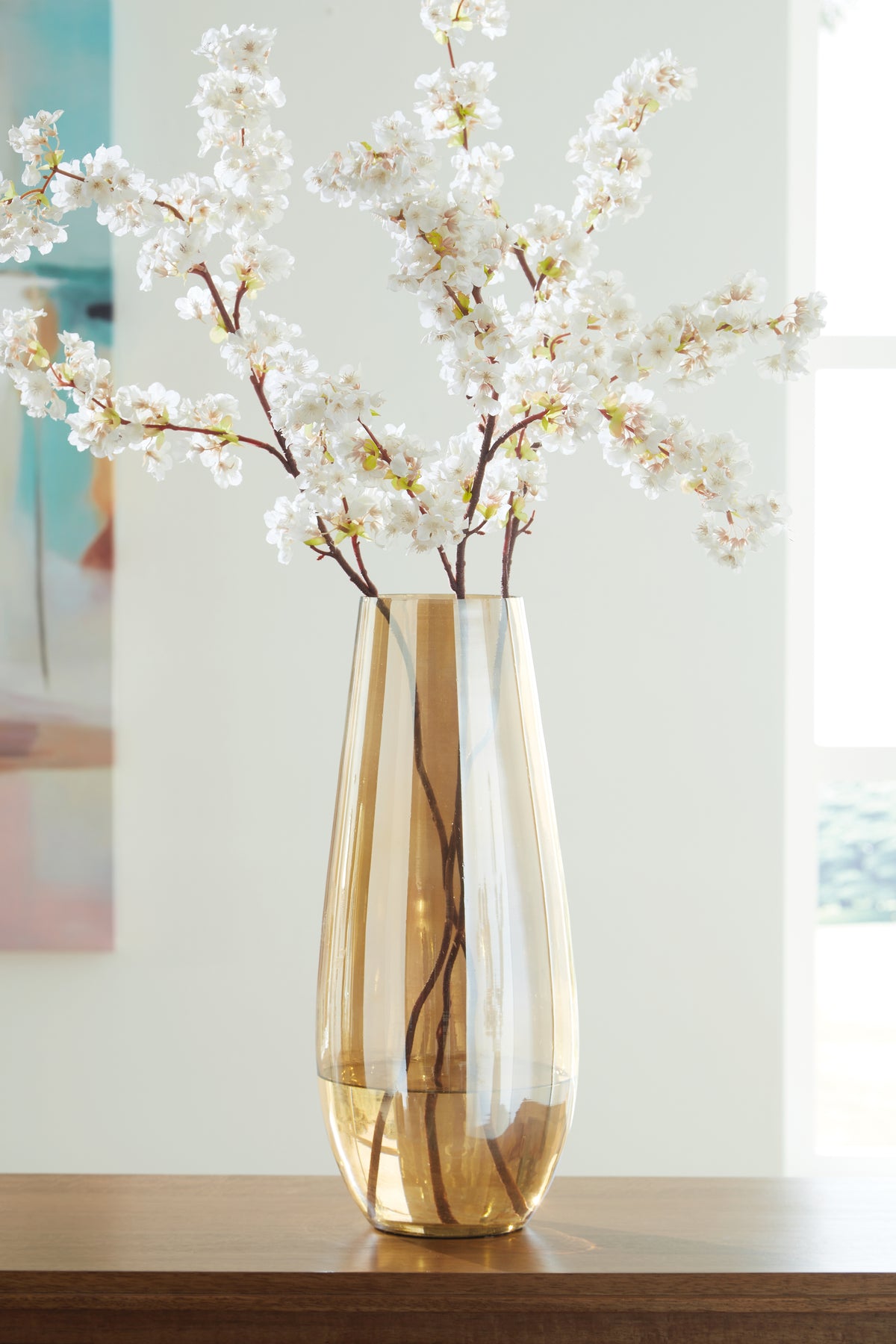 Floridian Furniture - Ashley Furniture - Rhettman Vase - Vase / Amber - A2900006