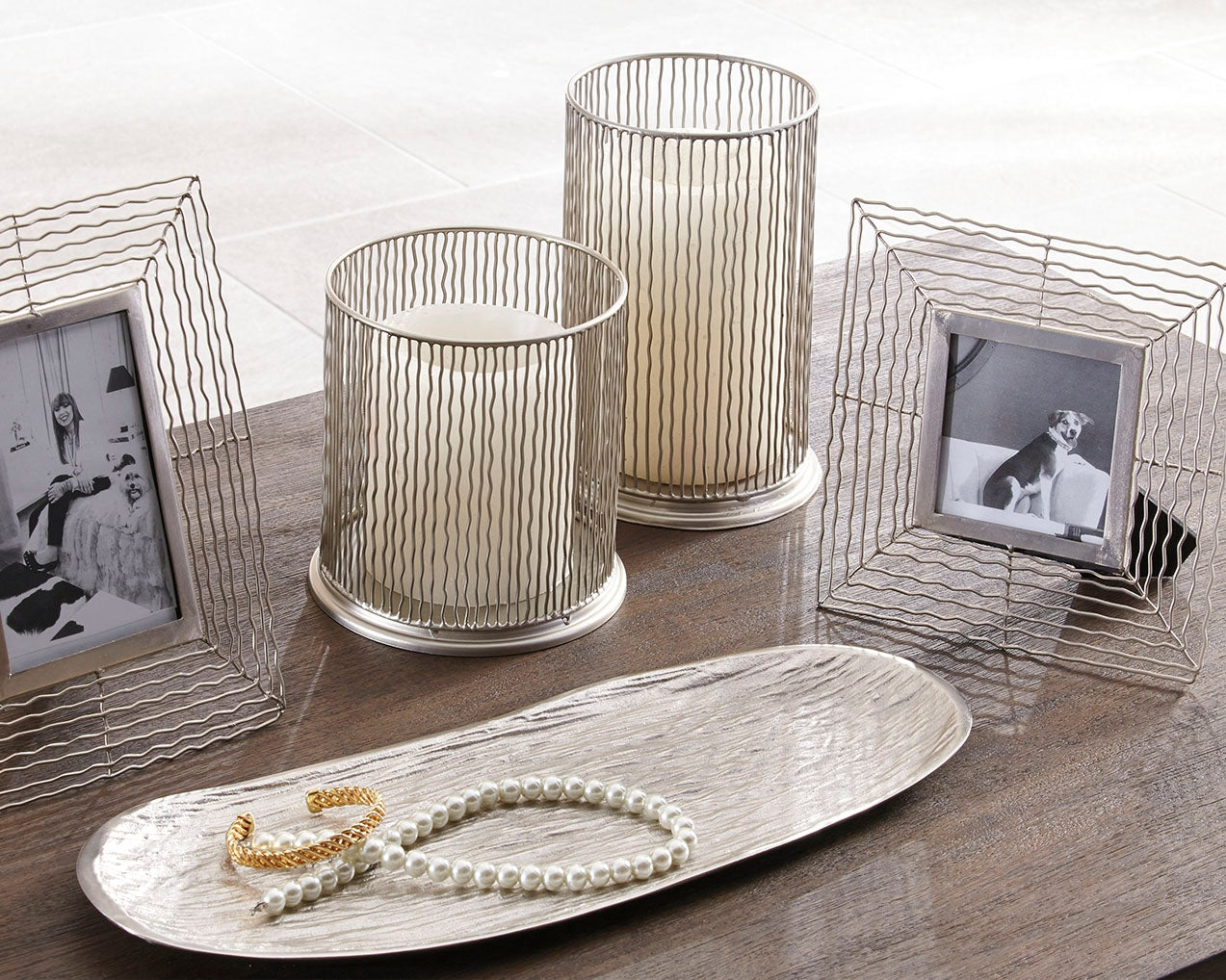Floridian Furniture - Ashley Furniture - Dympna Accessory Set (Set of 5) - Accessory Set (5/CN) / Silver Finish - A2C00115