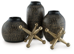 Floridian Furniture - Ashley Furniture - Vinburn Accessory Set (Set of 5) - Accessory Set (5/CN) / Black/Gold Finish - A2C00212