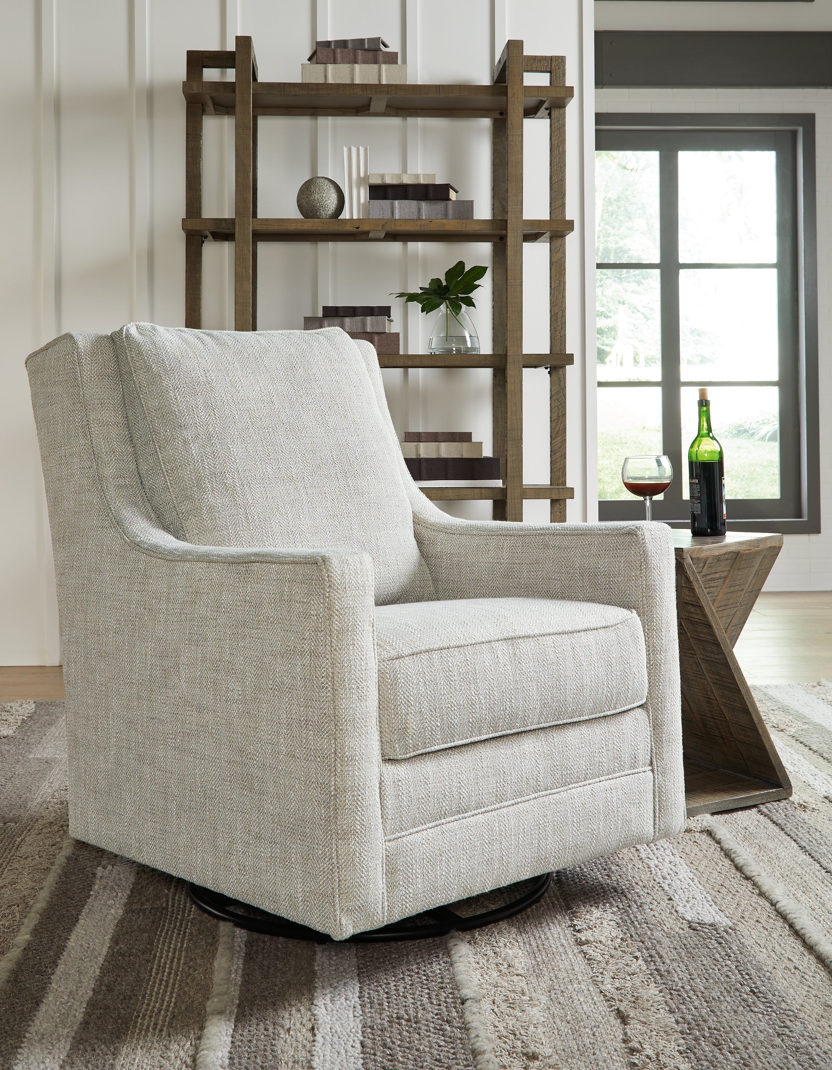 Floridian Furniture - Ashley Furniture - Kambria Swivel Glider Accent Chair - Swivel Glider Accent Chair / Fog - A3000265