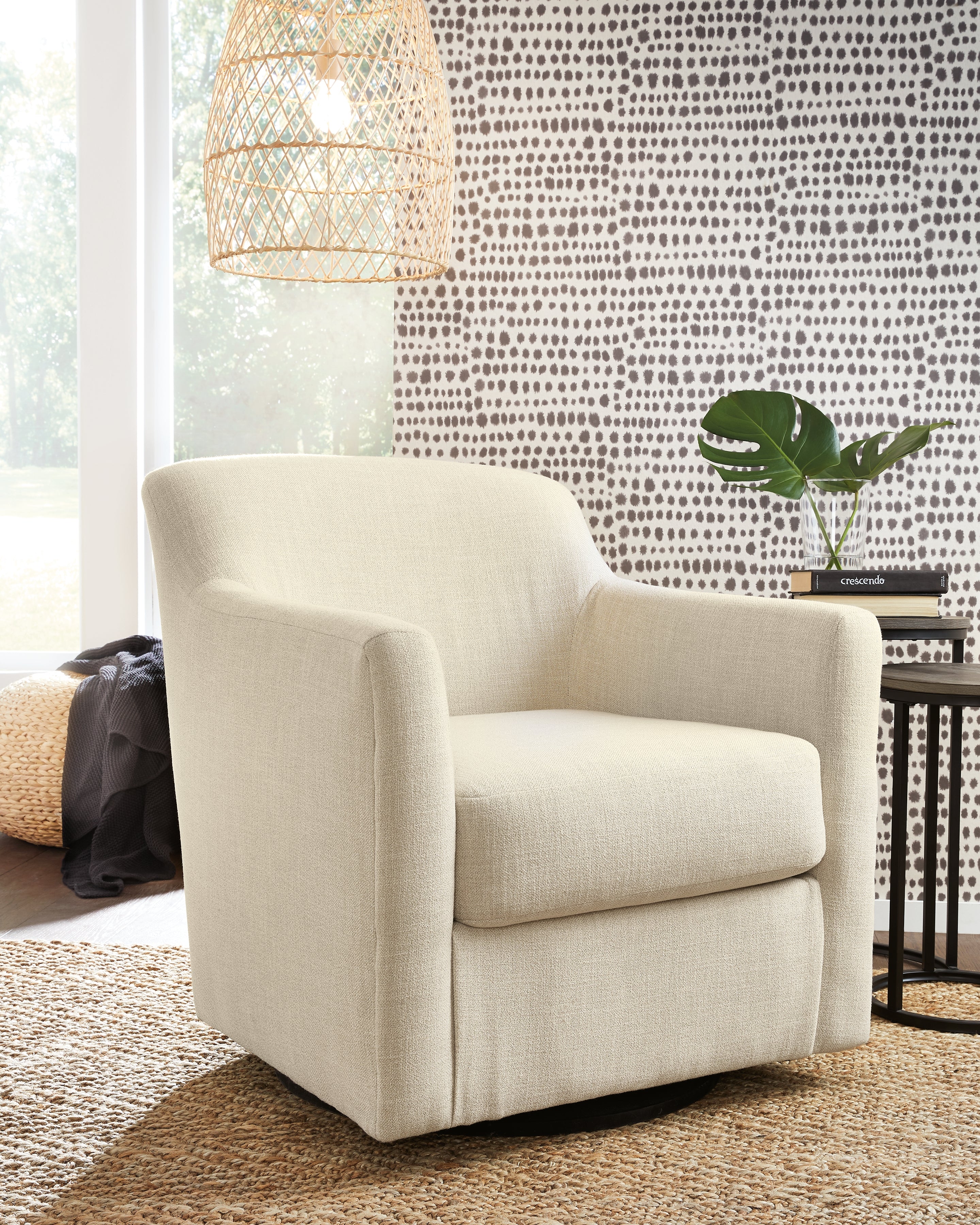 Floridian Furniture - Ashley Furniture - Bradney Swivel Accent Chair - Swivel Accent Chair / Linen - A3000325