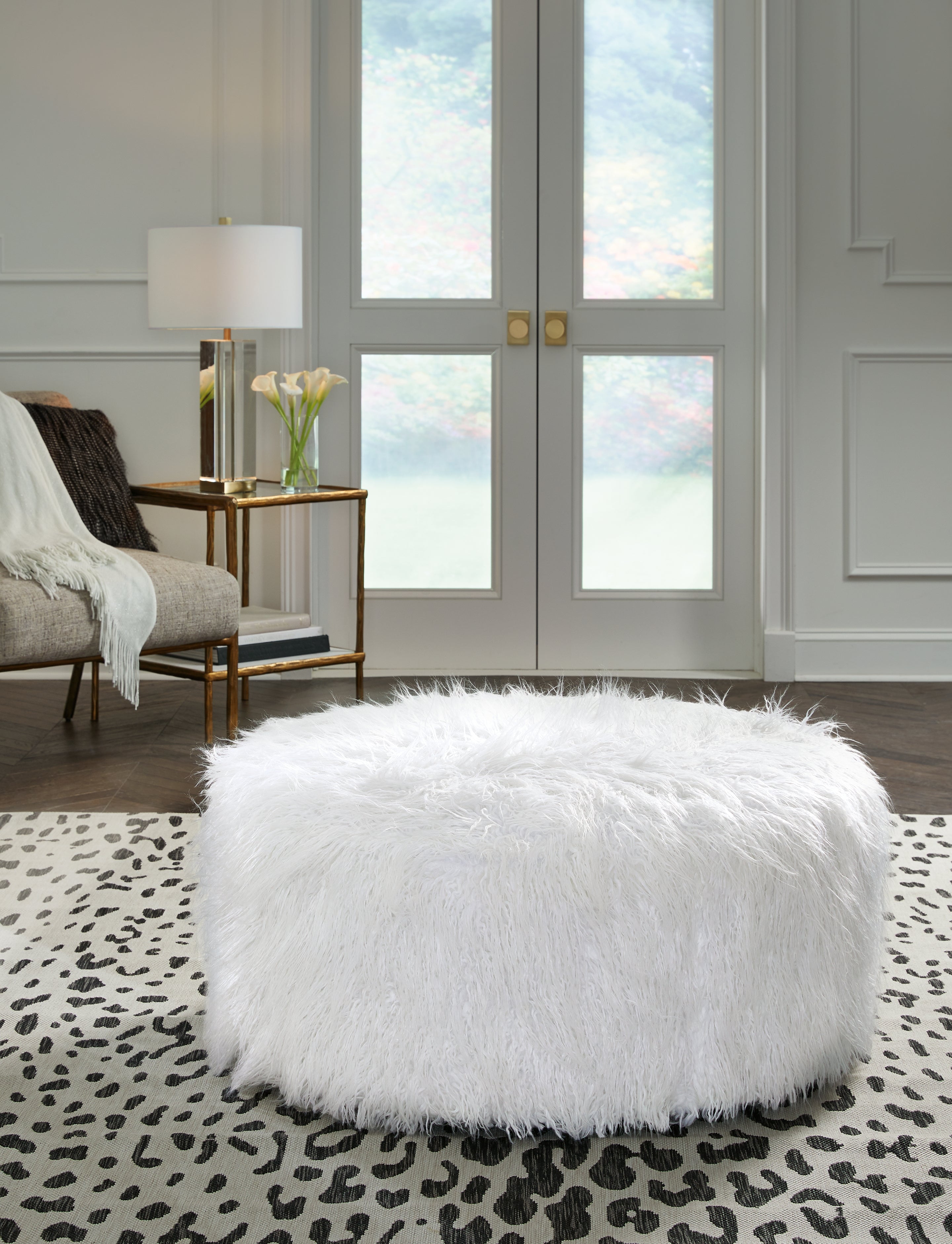 Floridian Furniture - Ashley Furniture - Galice Living Room - Oversized Accent Ottoman / White - A3000334
