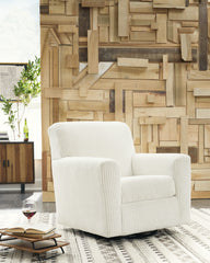 Floridian Furniture - Ashley Furniture - Herstow Swivel Glider Accent Chair - Swivel Glider Accent Chair / Ivory - A3000365