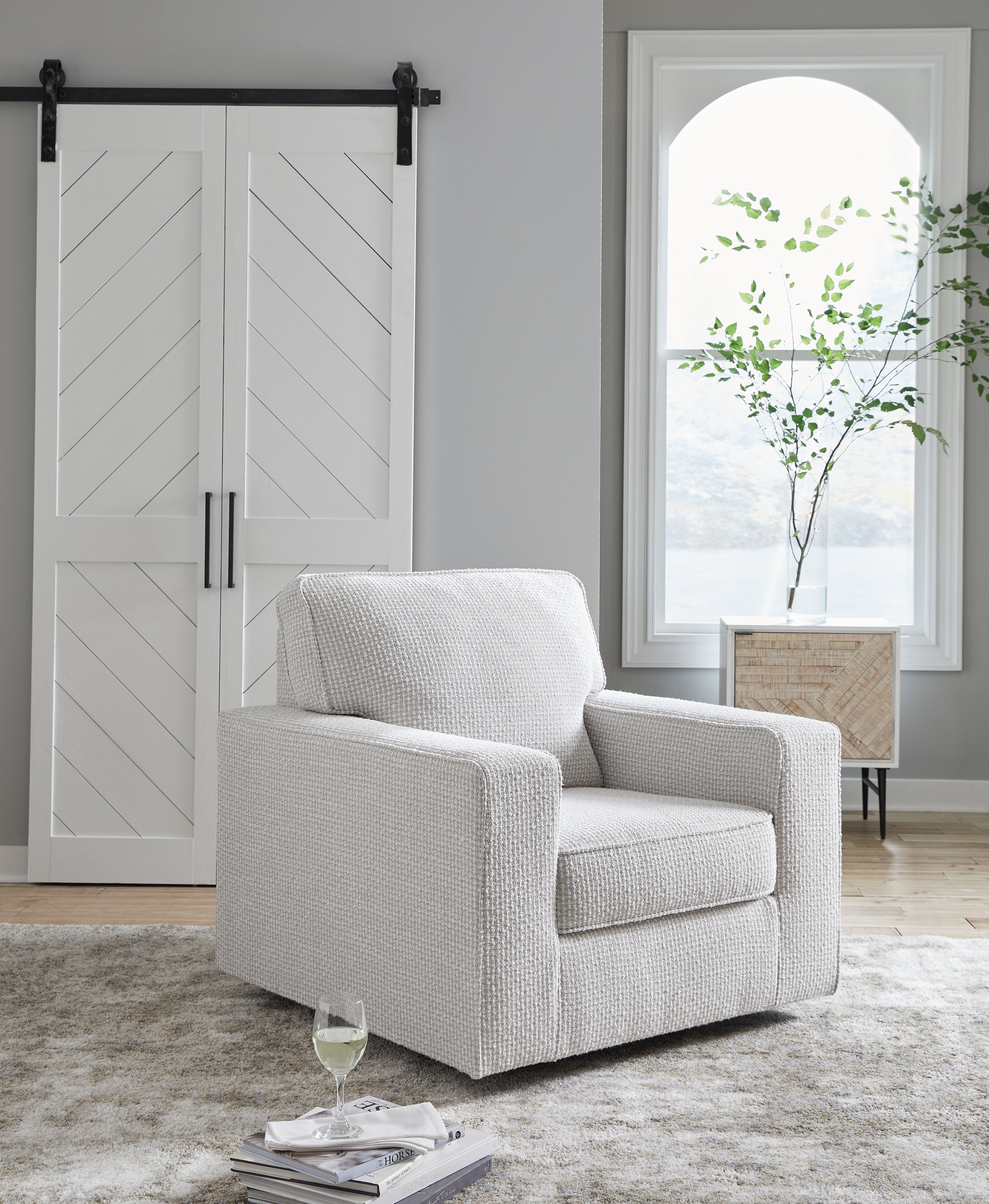 Floridian Furniture - Ashley Furniture - Olwenburg Swivel Accent Chair - Swivel Accent Chair / Taupe - A3000650