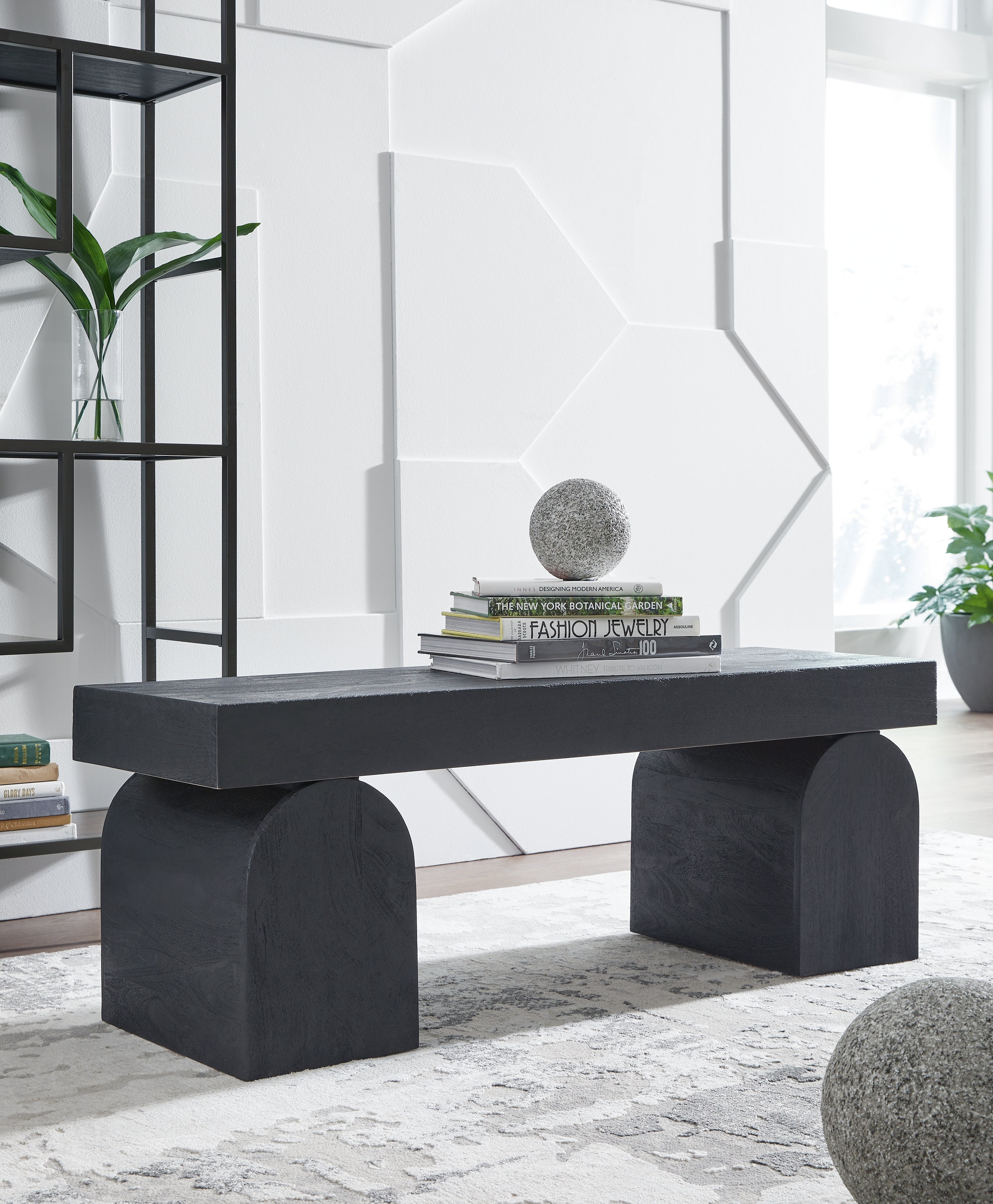 Floridian Furniture - Ashley Furniture - Holgrove Accent Bench - Accent Bench / Black / 50"W x 16"D x 18"H - A3000683