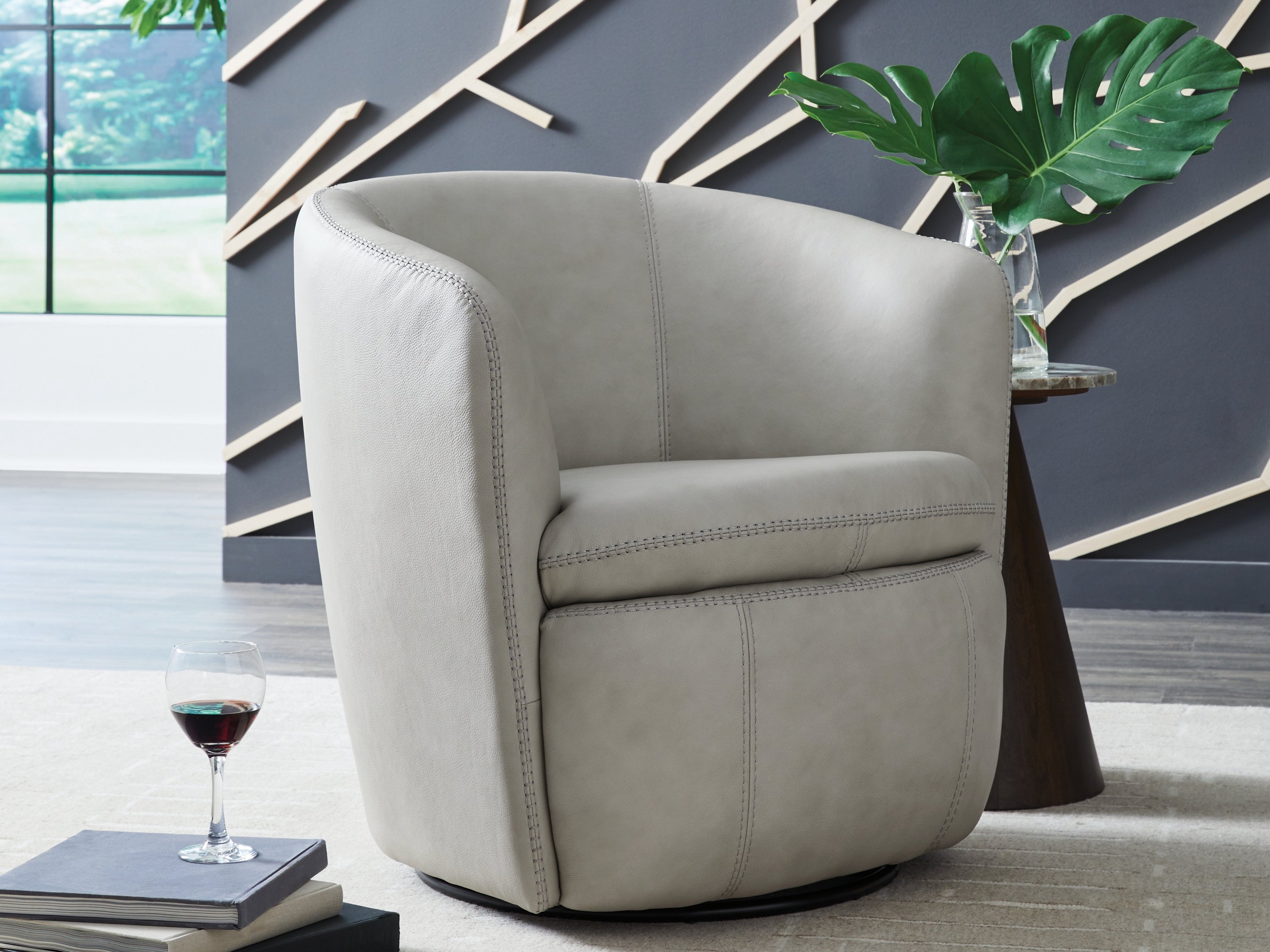 Floridian Furniture - Ashley Furniture - Kierreys Swivel Accent Chair - Swivel Accent Chair / Bone - A3000703