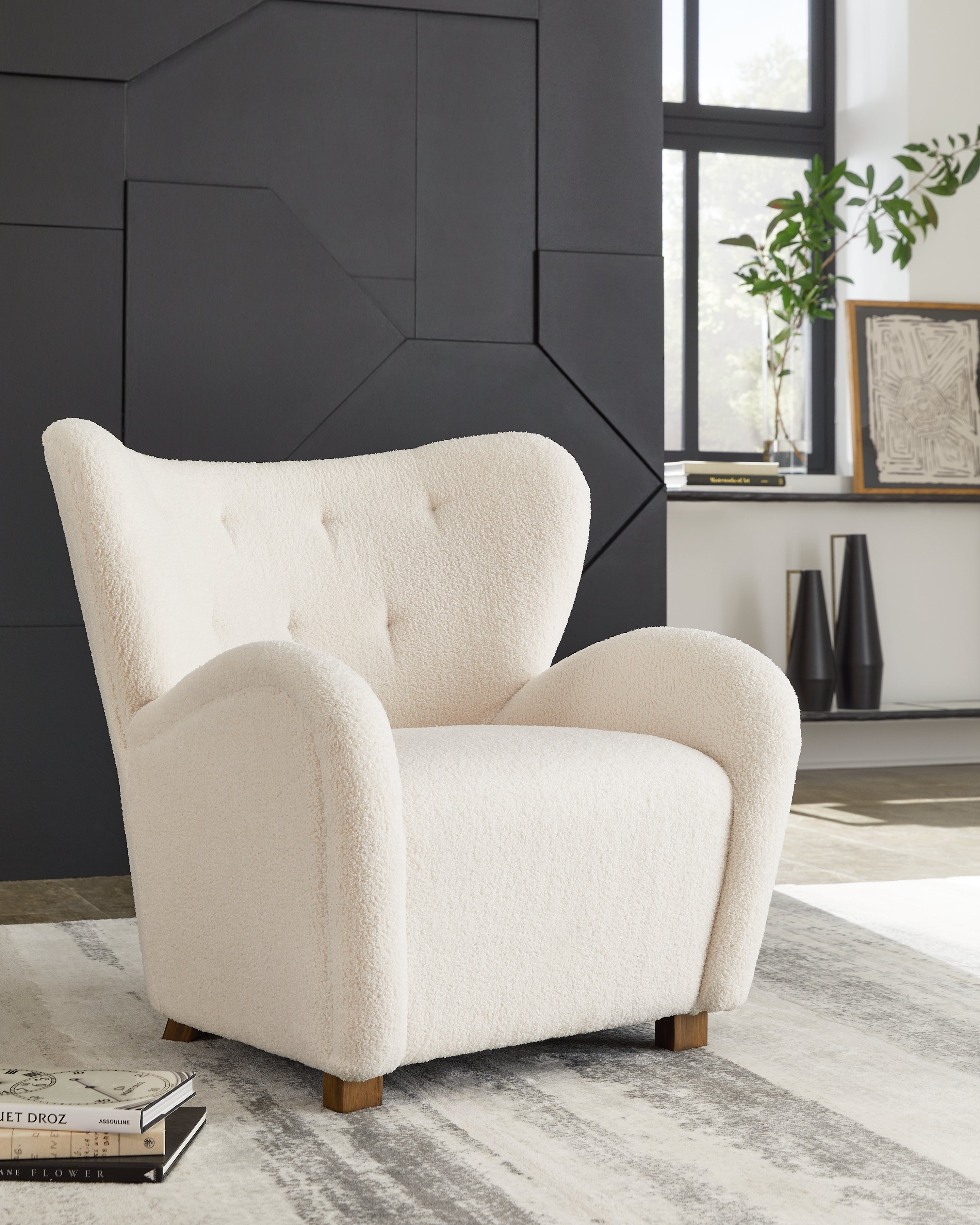 Floridian Furniture - Ashley Furniture - Larbell Accent Chair - Accent Chair / Ecru - A3000709