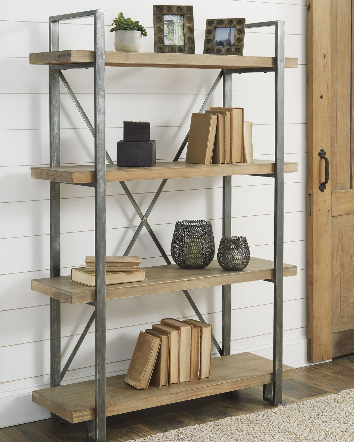 Floridian Furniture - Ashley Furniture - Forestmin Bookcase - Bookcase / Brown/Black - A4000045