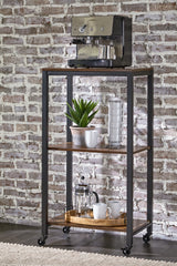 Floridian Furniture - Ashley Furniture - Bevinfield Bar Cart - Bar Cart / Brown/Black - A4000394