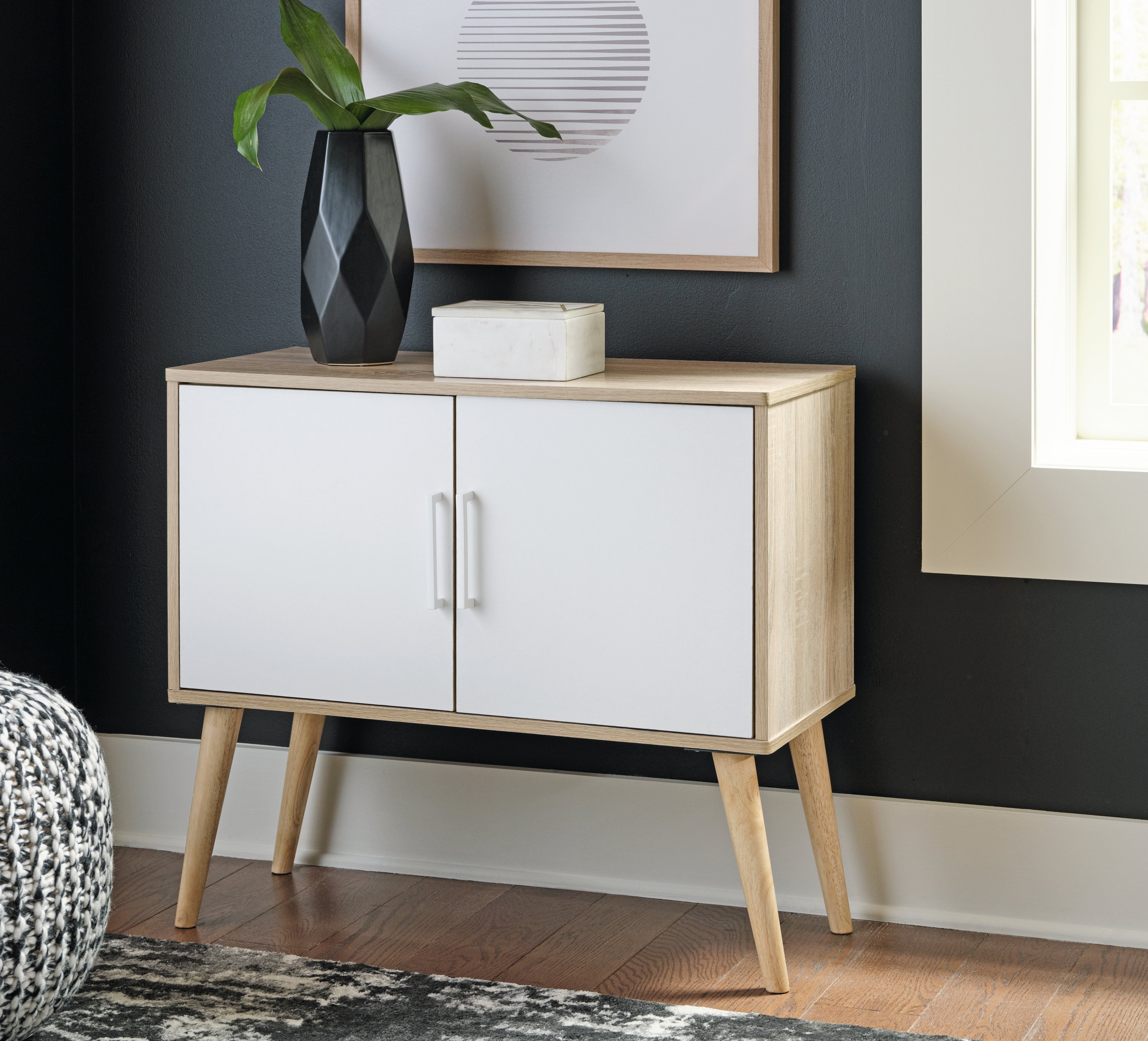 Floridian Furniture - Ashley Furniture - Orinfield Accent Cabinet - Accent Cabinet / Natural/White - A4000396