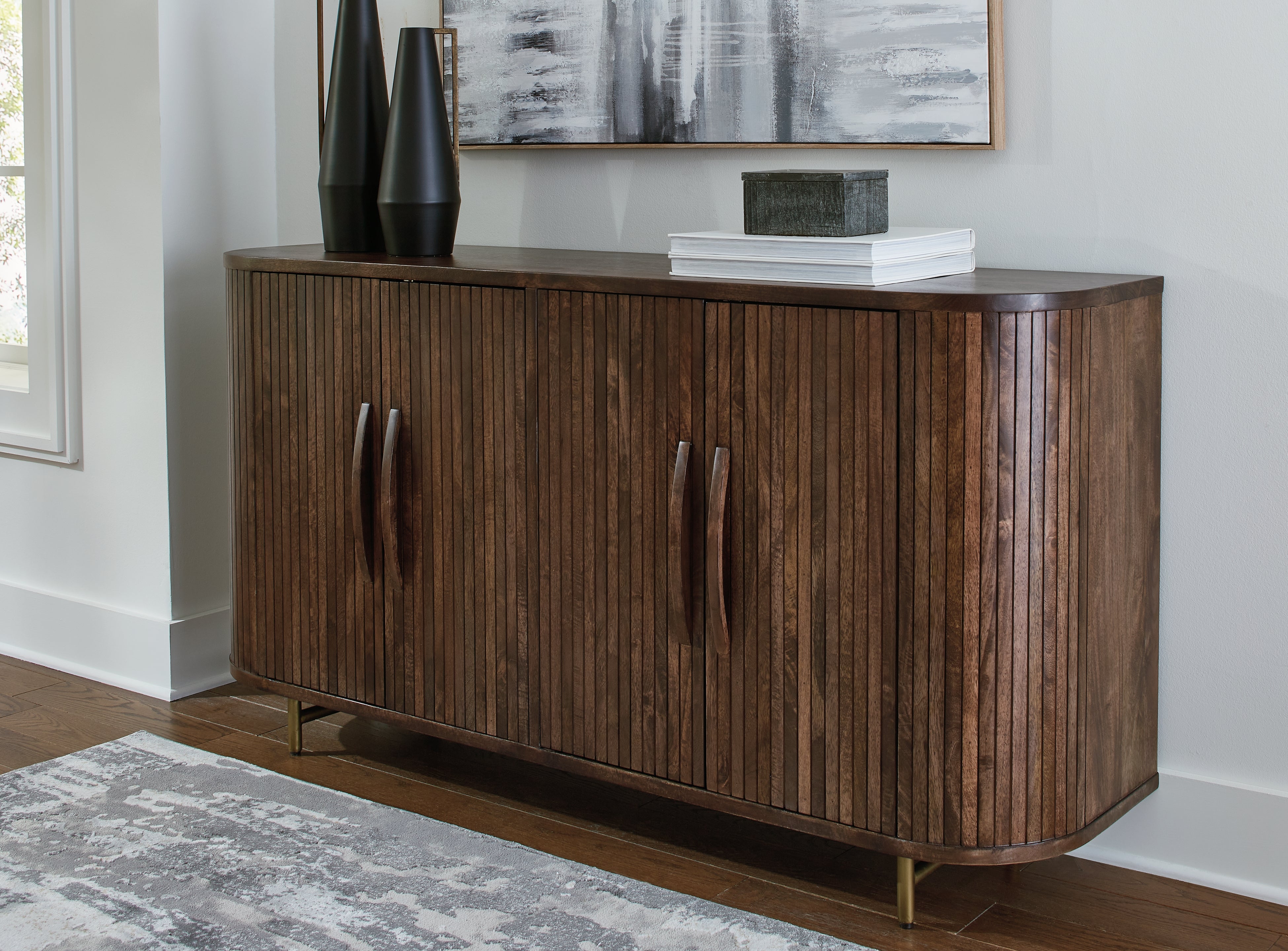 Floridian Furniture - Ashley Furniture - Amickly Accent Cabinet - Accent Cabinet / Dark Brown - A4000571