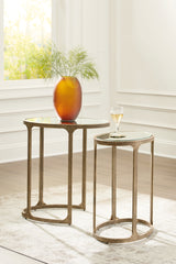Floridian Furniture - Ashley Furniture - Irmaleigh Accent Table (Set of 2) - Accent Table Set (Set of 2) / Antique Gold Finish - A4000624