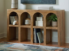 Floridian Furniture - Ashley Furniture - Luzmanacy Console Sofa Table - Console Sofa Table / Natural Brown - A4000664